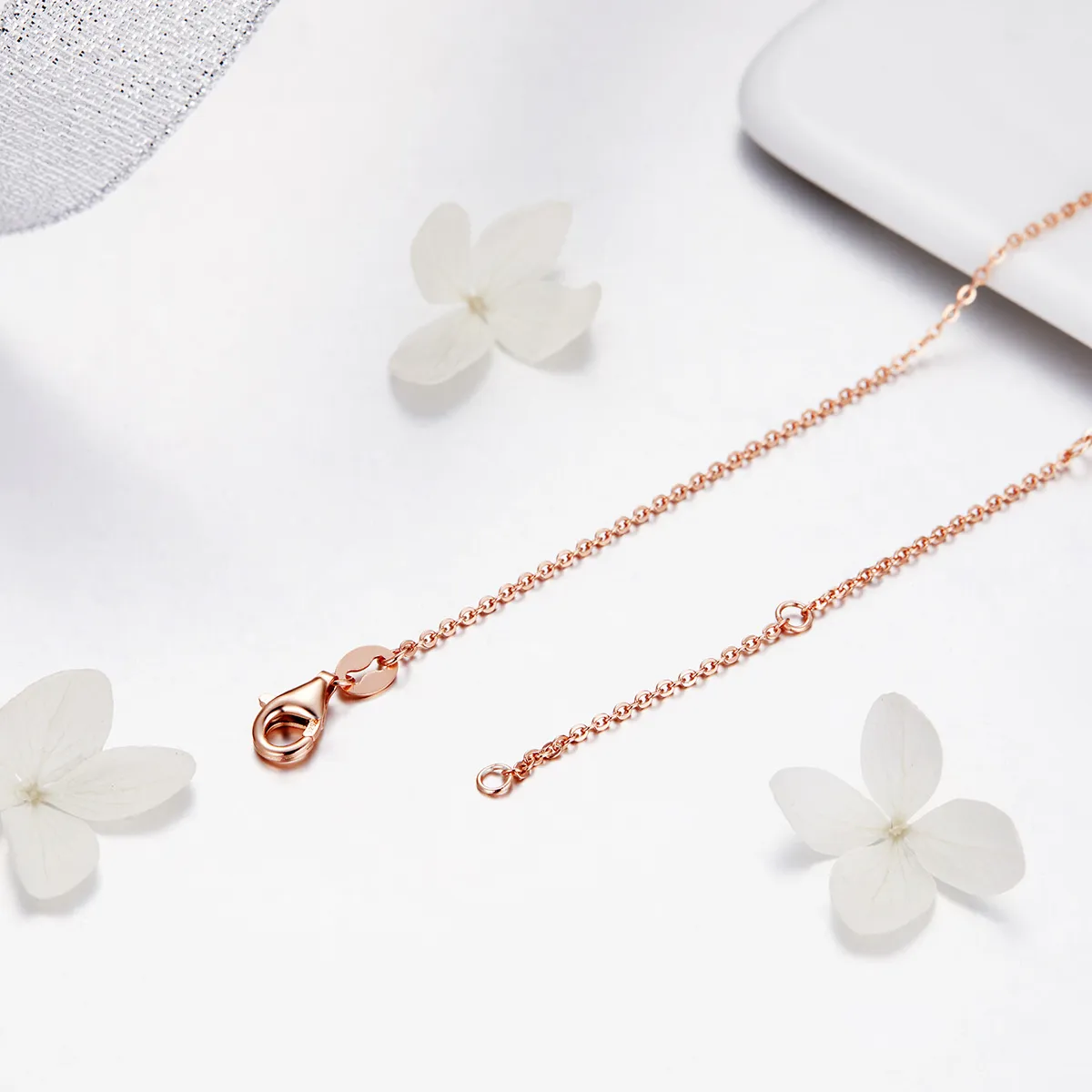 Pandora Style Rose Gold Necklace - SCA014-45