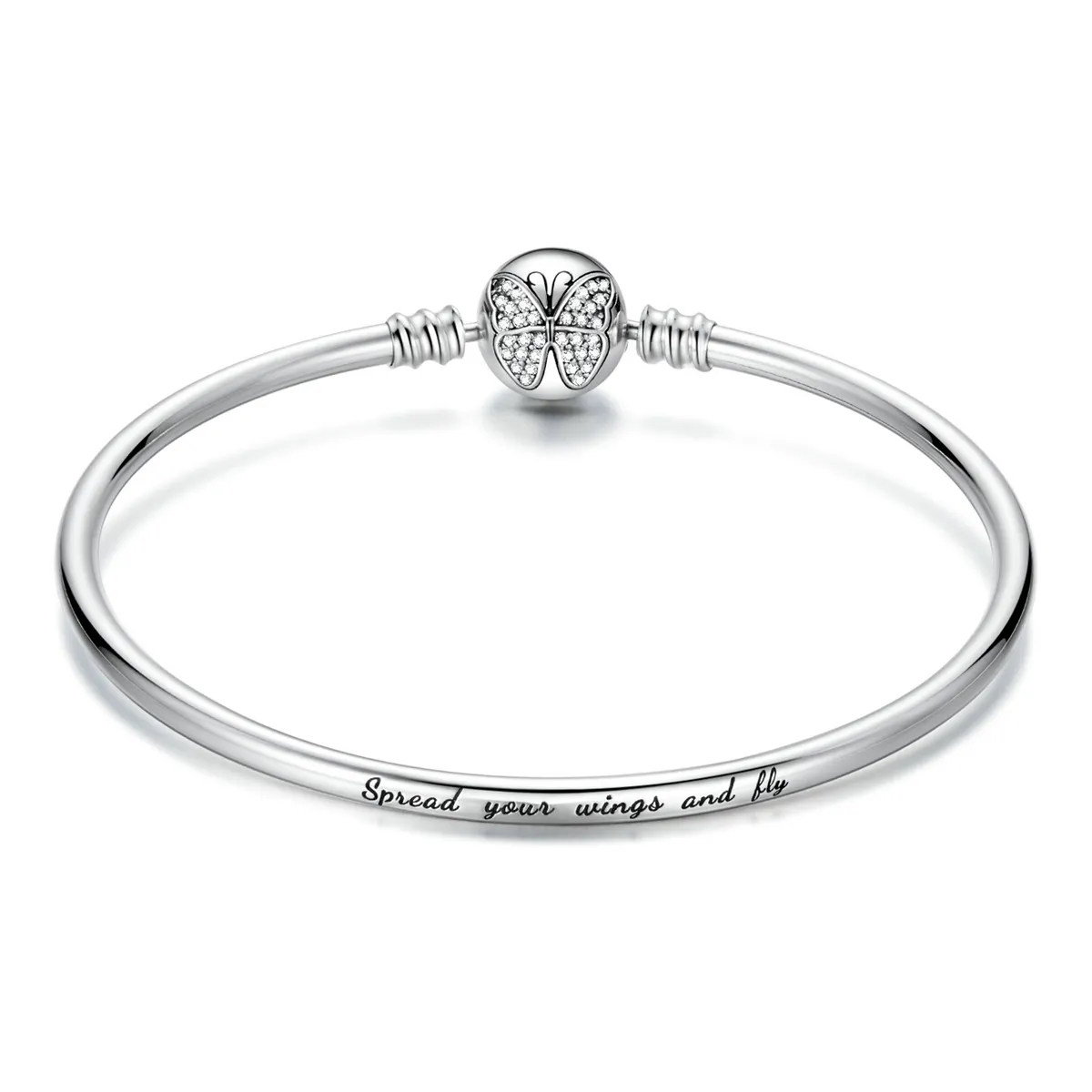 Pandora Style Silver Bangle - BSB084