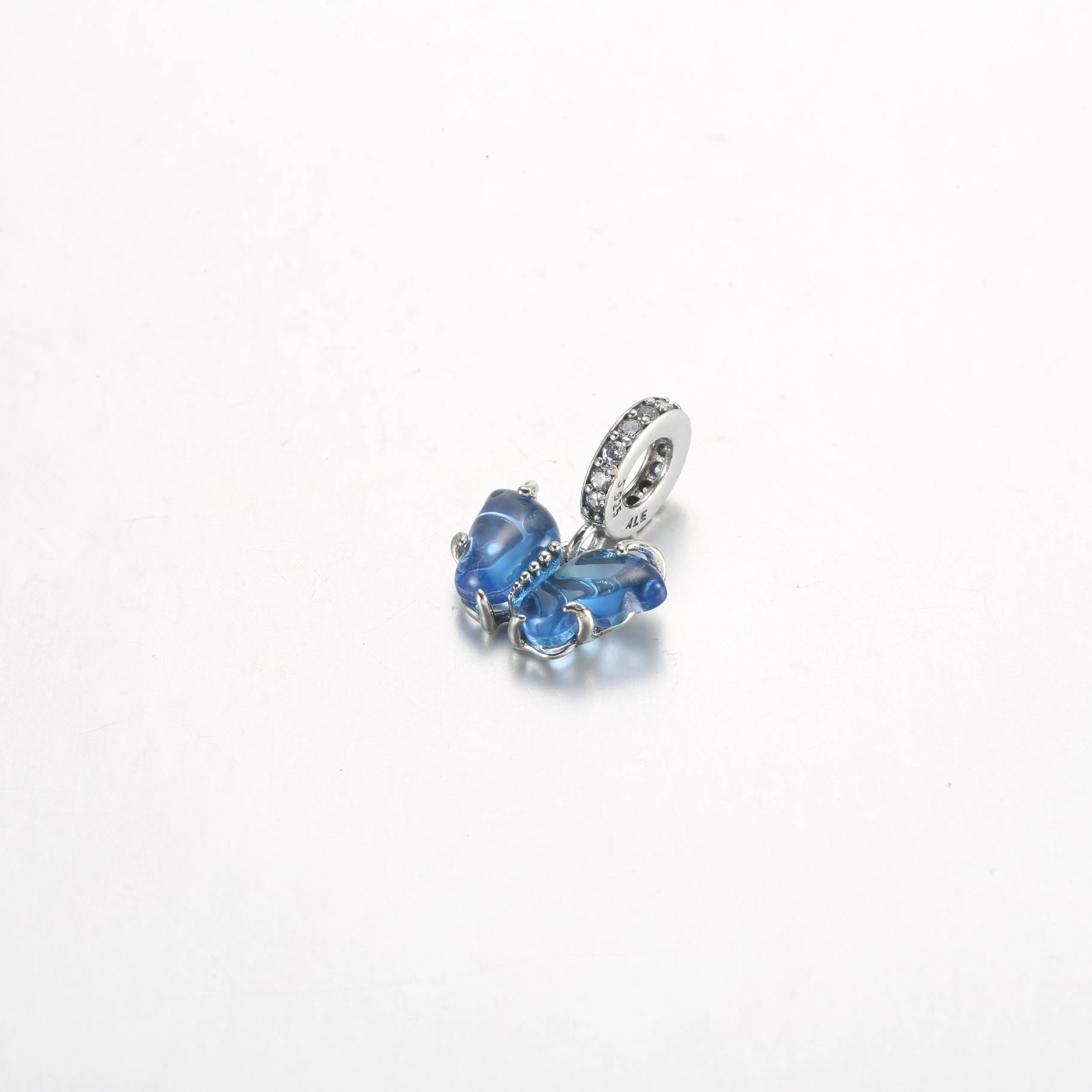 Pandora Blue Murano Glass Butterfly Dangle Charm - 792698C01