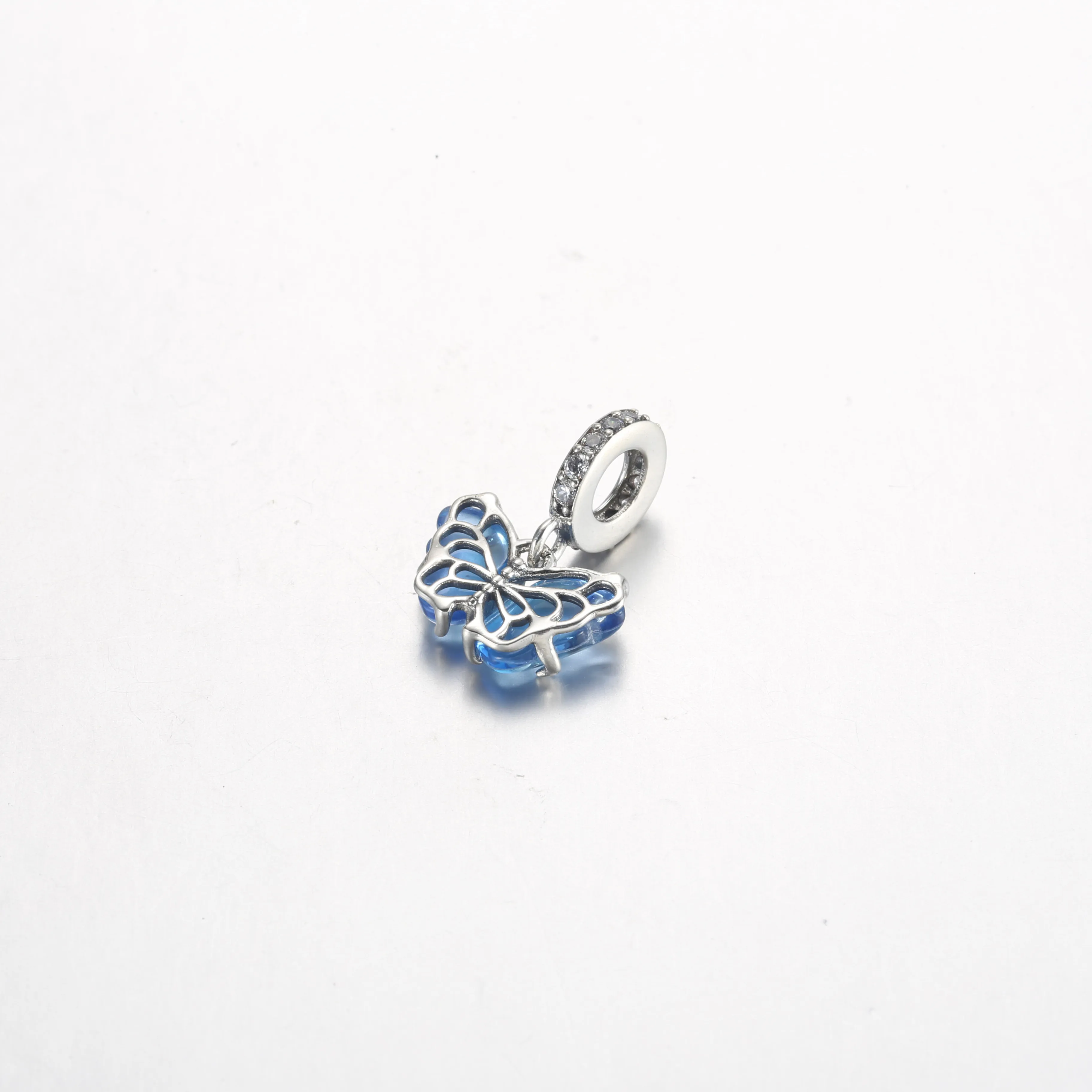 Pandora Blue Murano Glass Butterfly Dangle Charm - 792698C01