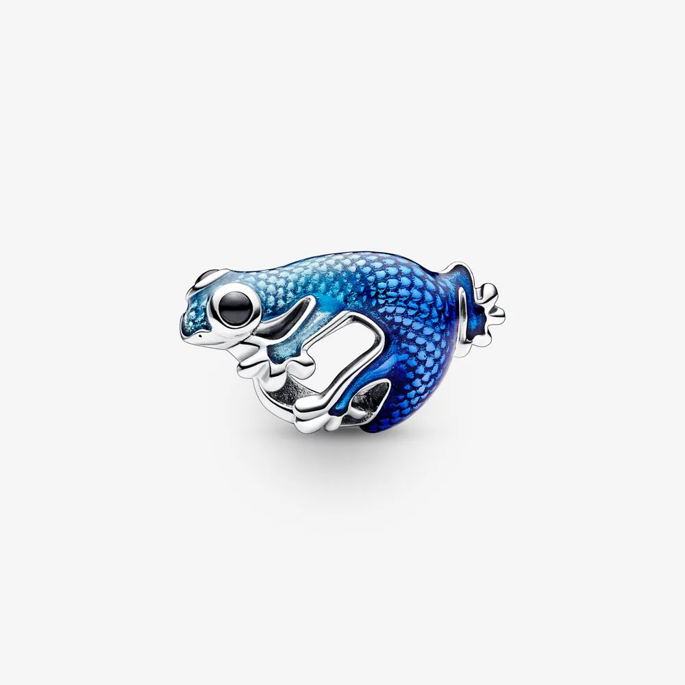 pandora metallic blue gecko charm 792701c01