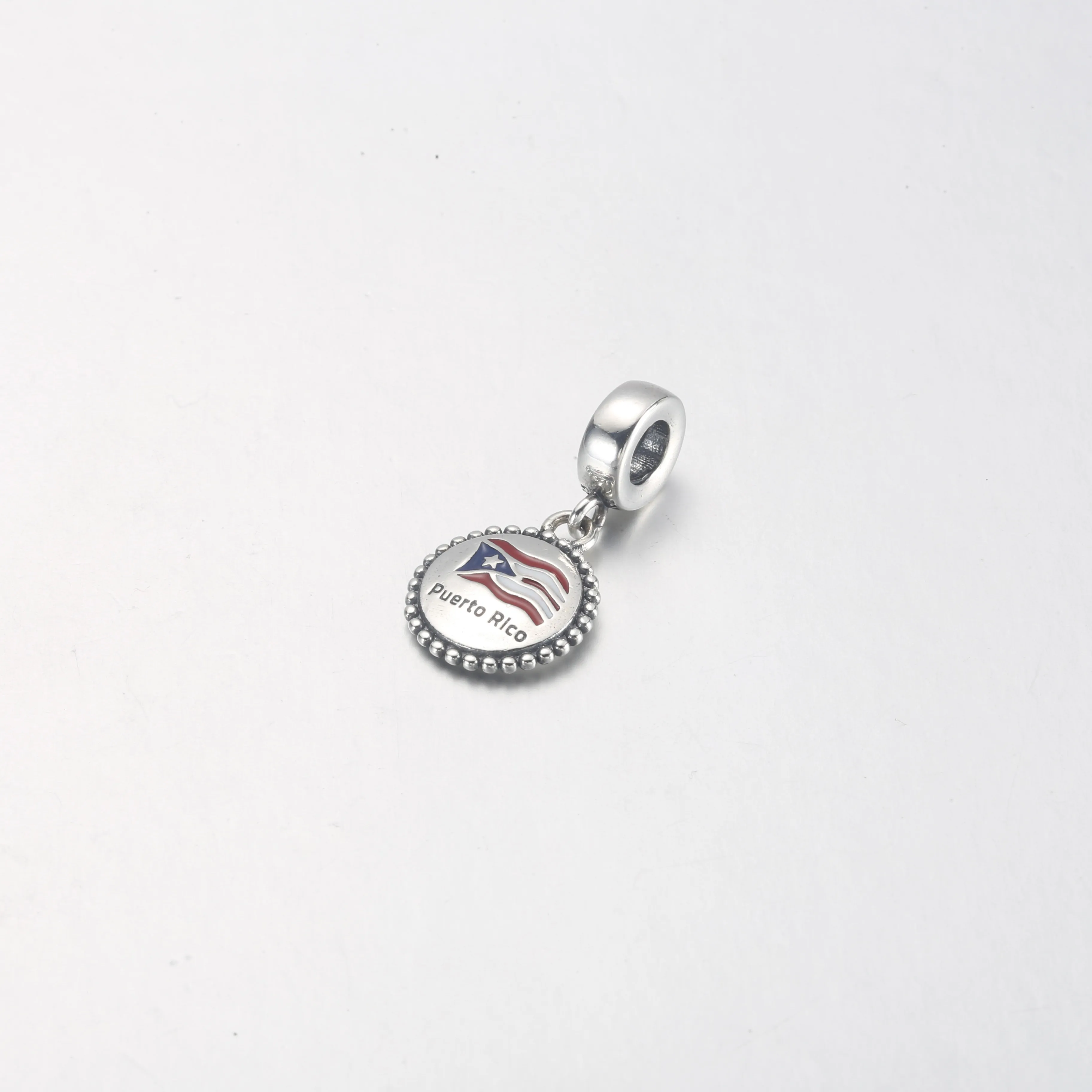 Pandora Puerto Rico Flag Dangle - P-D-3993