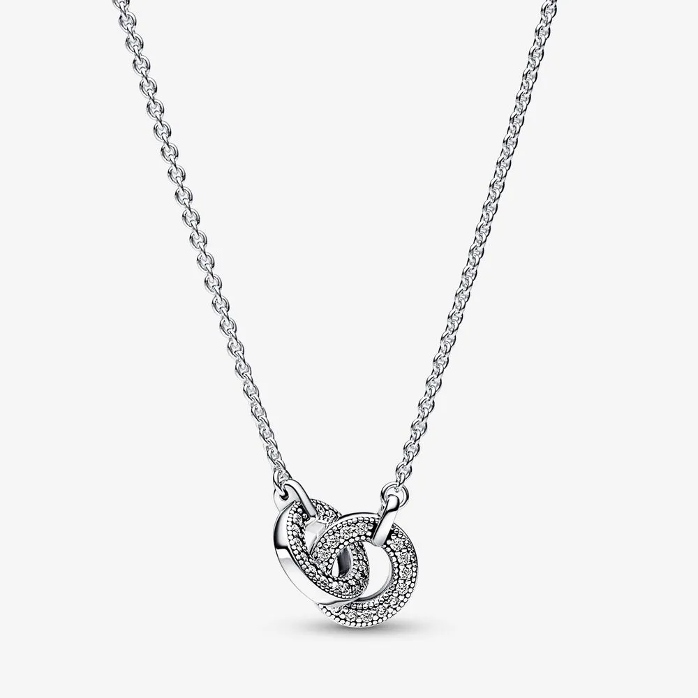 pandora signature intertwined pavé pendant necklace 392736c0145