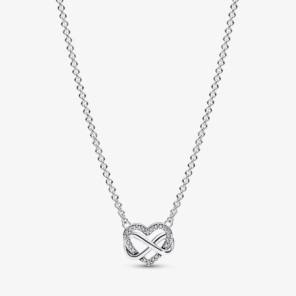 pandora sparkling infinity heart collier necklace 392666c0150