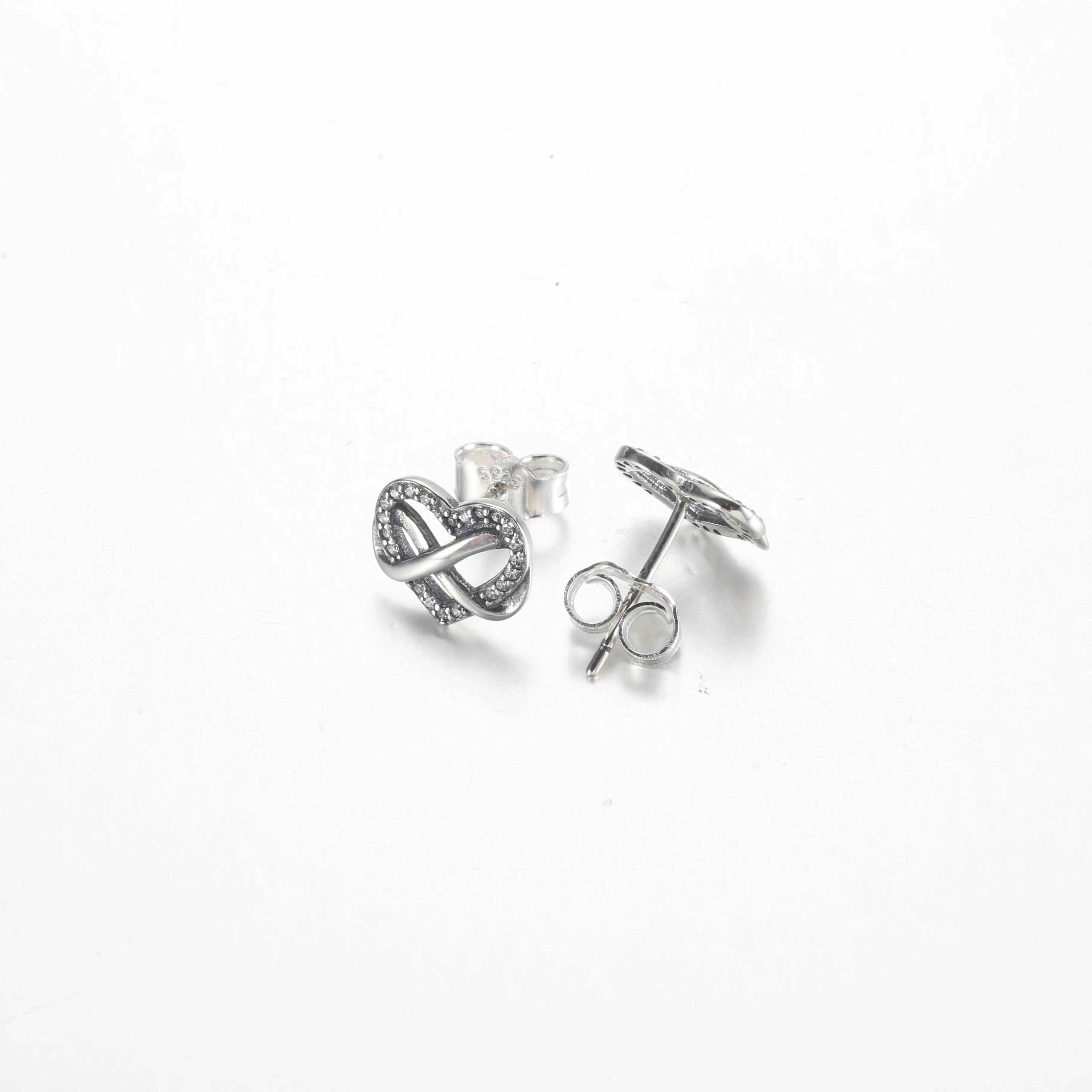 Pandora Sparkling Infinity Heart Stud Earrings - 292667C01