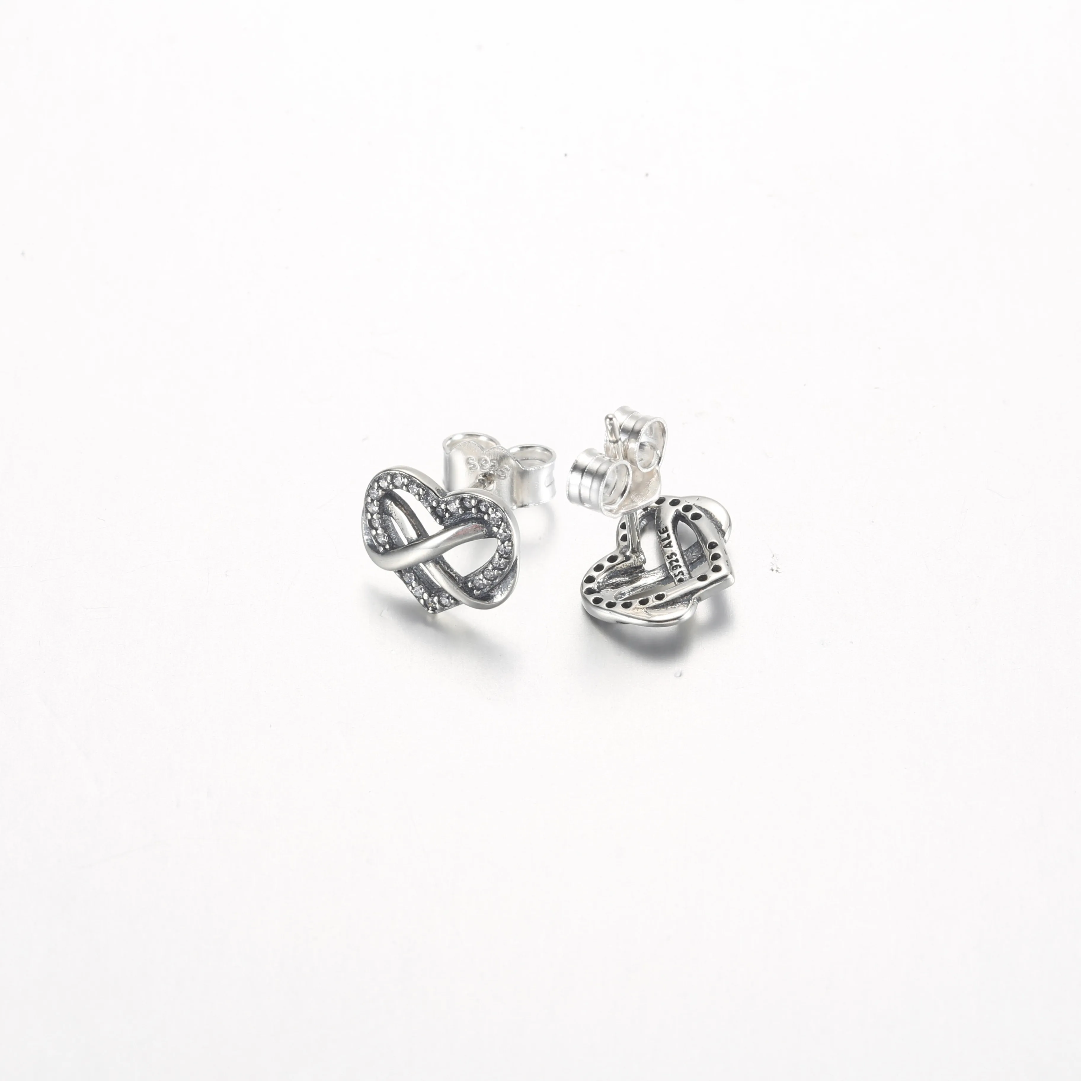 Pandora Sparkling Infinity Heart Stud Earrings - 292667C01