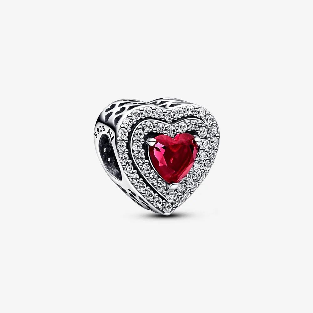 Pandora Sparkling Levelled Heart Charm - 799218C02