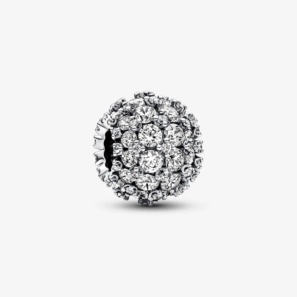 pandora sparkling pavé round charm 792630c01