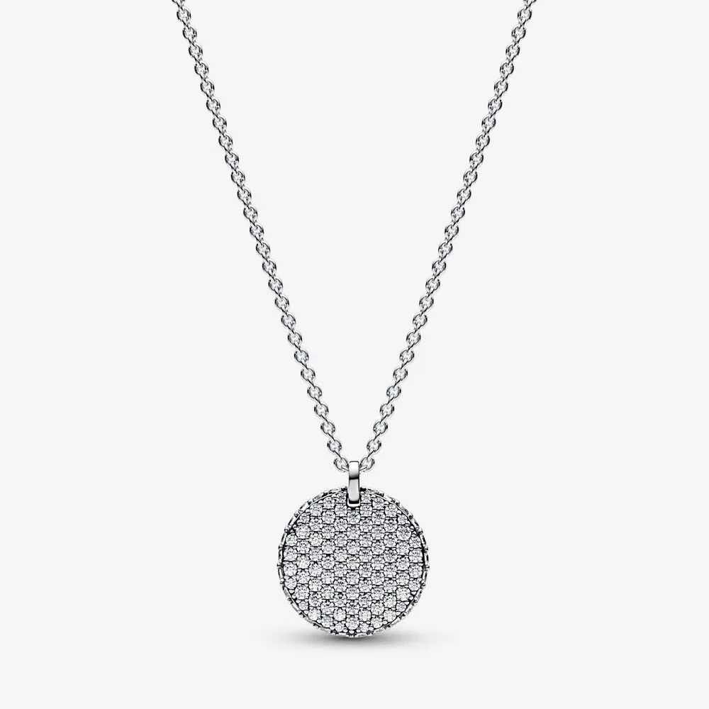 Pandora Timeless Pavé Round Pendant Necklace - 392632C01-45