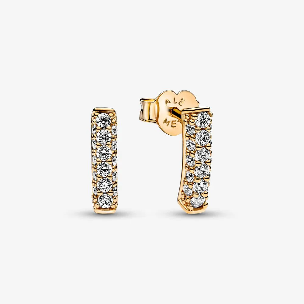 pandora timeless pavé singlerow bar stud earrings 262626c01