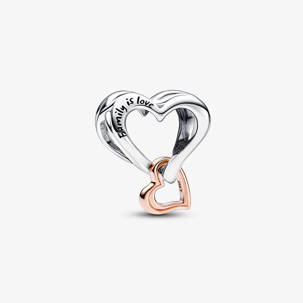 pandora twotone openwork infinity heart charm 782642c00