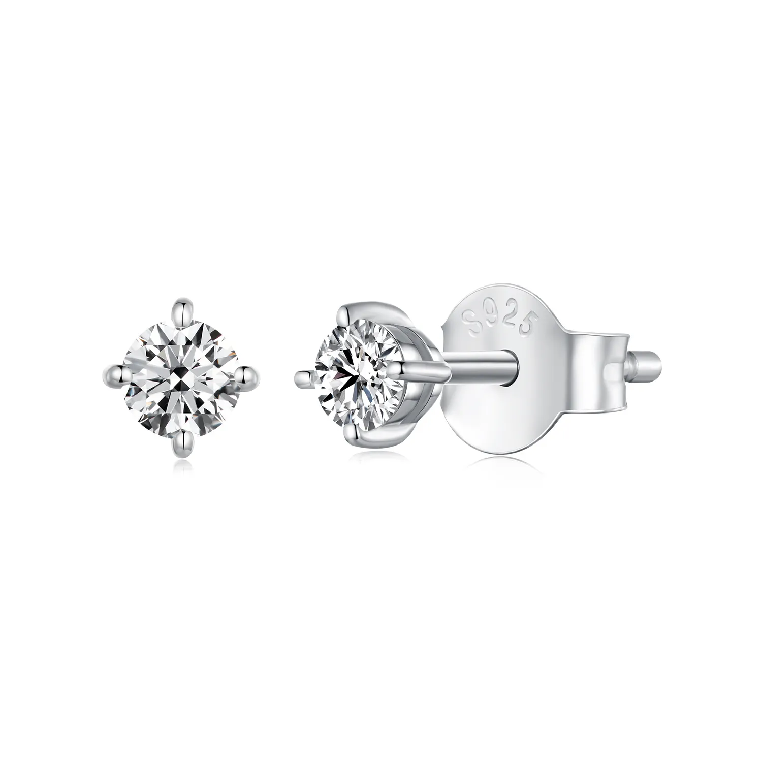 pandora style 01ct moissanite studs earringstwo certificates mse038