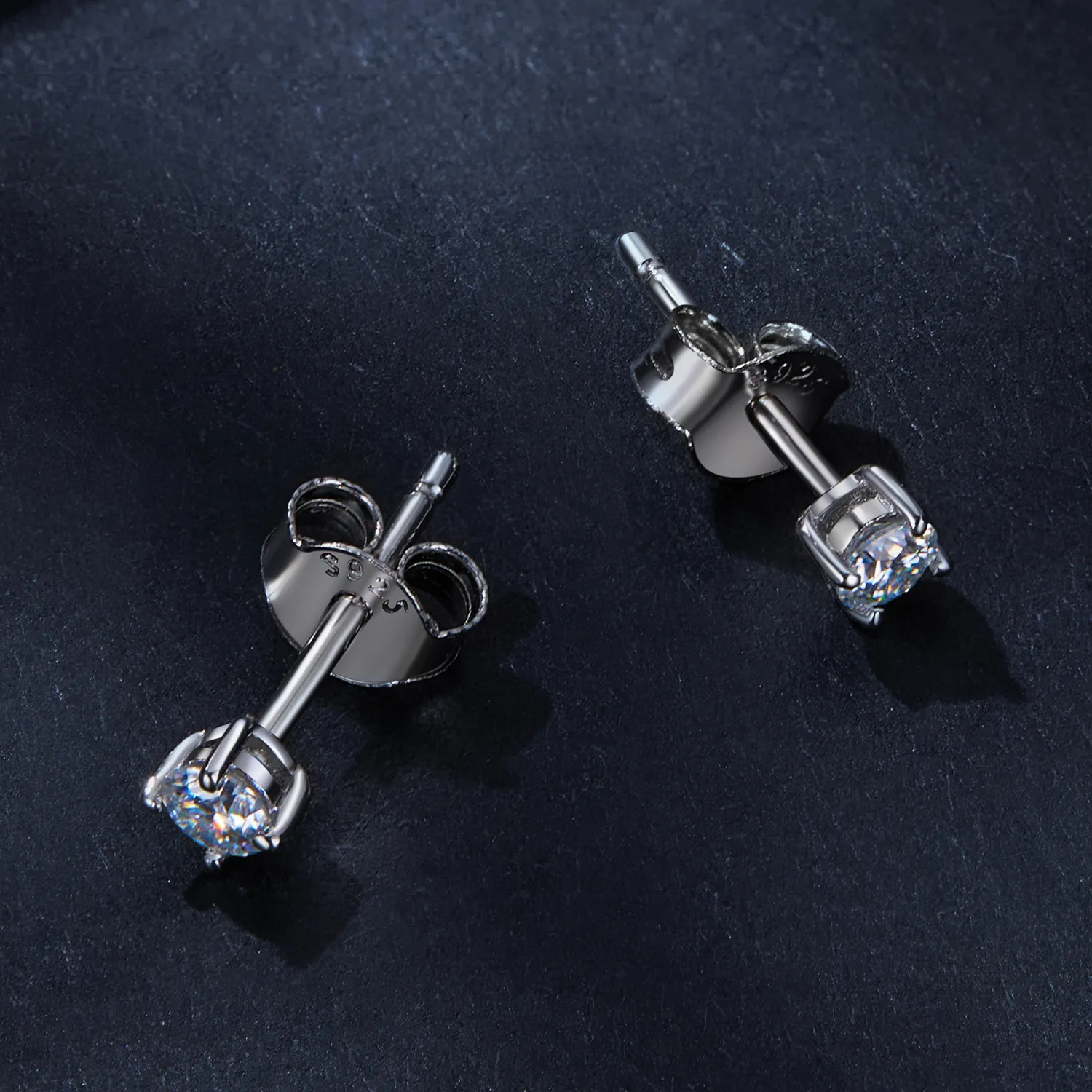 Pandora Style 0.1Ct Moissanite Studs Earrings(Two Certificates) - MSE038