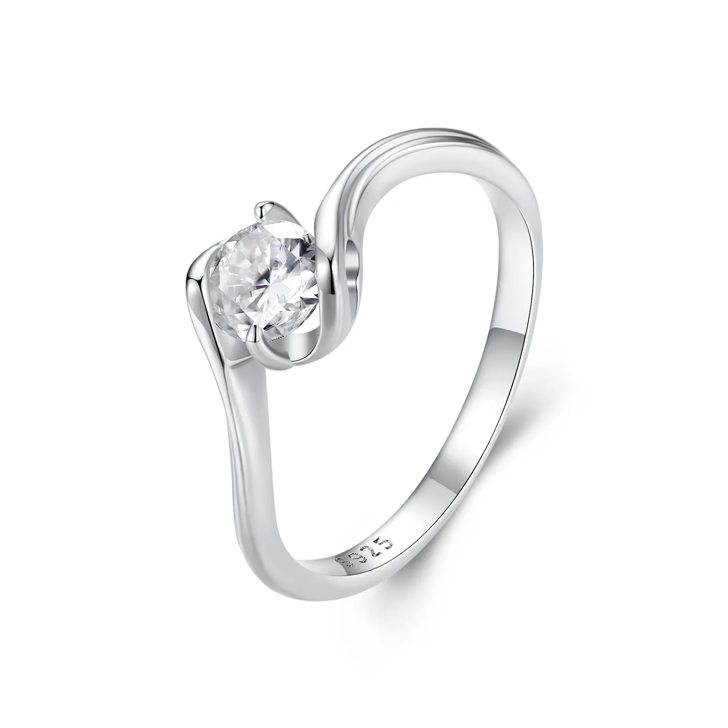 Pandora Style 0.5Ct Moissanite Ring(One Certificate) - MSR040