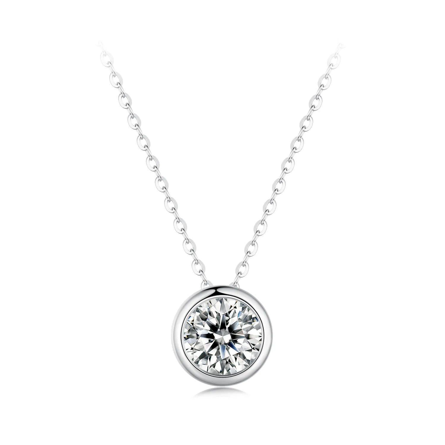 pandora style 1ct moissanite necklaceone certificate msn021