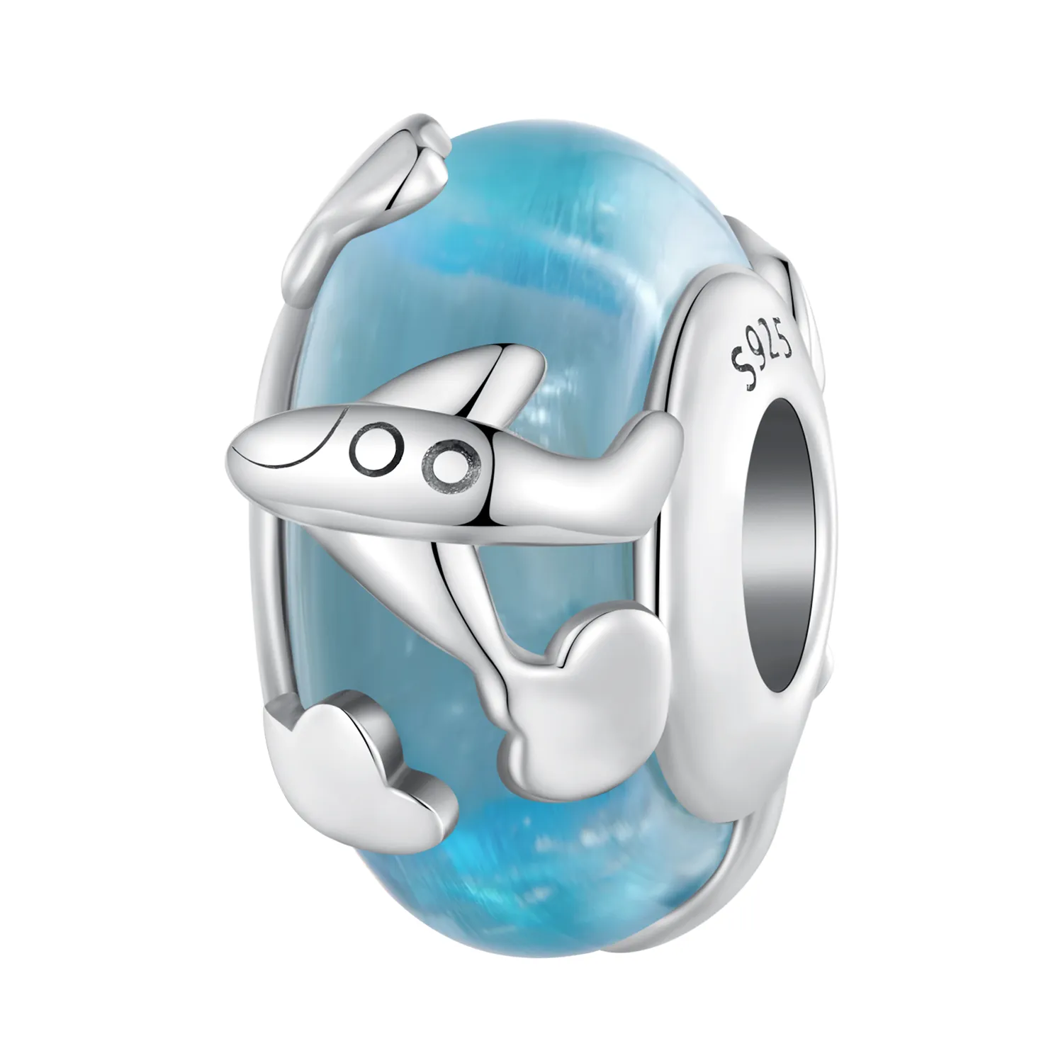 Pandora Style Aircraft Glazed Charm - SCC2482