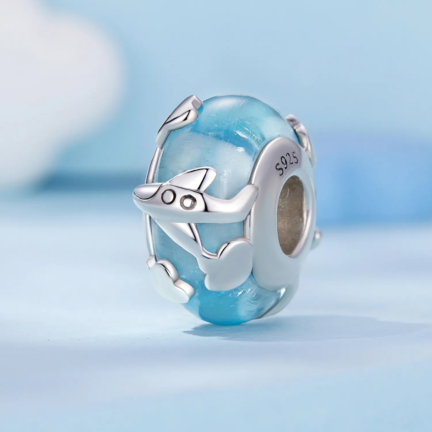 Pandora Style Aircraft Glazed Charm - SCC2482