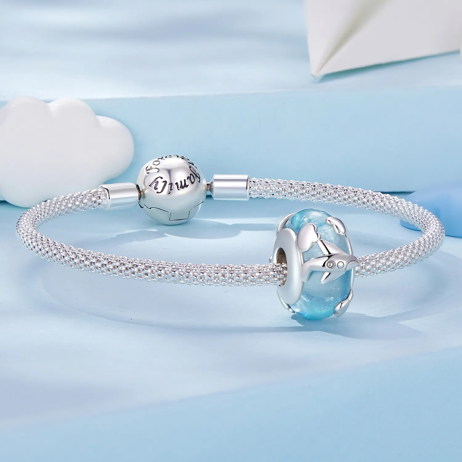 Pandora Style Aircraft Glazed Charm - SCC2482