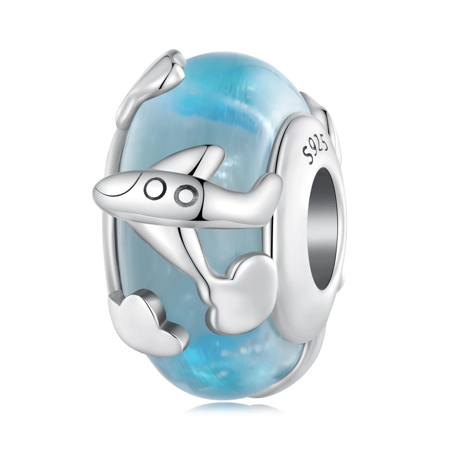 Pandora Style Aircraft Glazed Charm - SCC2482