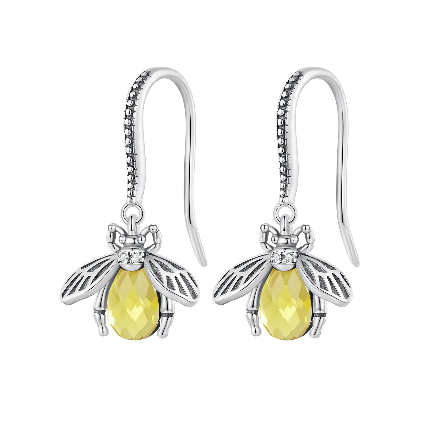 Pandora Style Bee Dangle Earrings - SCE1570