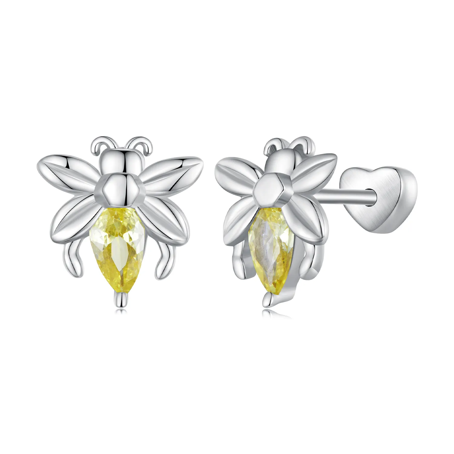 Pandora Style Bee Two Wear Studs Earrings - SCE1580