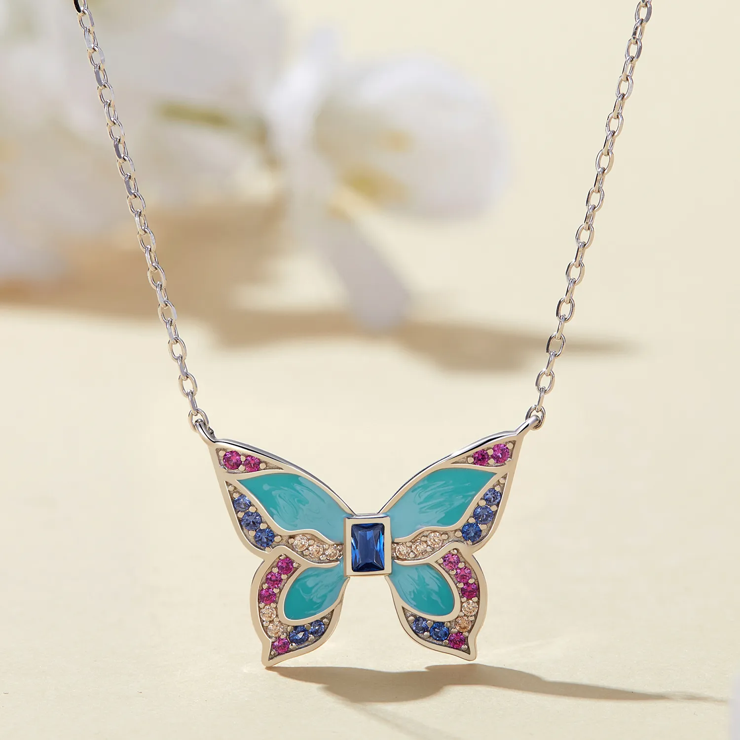 Pandora Style Butterfly Necklace - BSN306