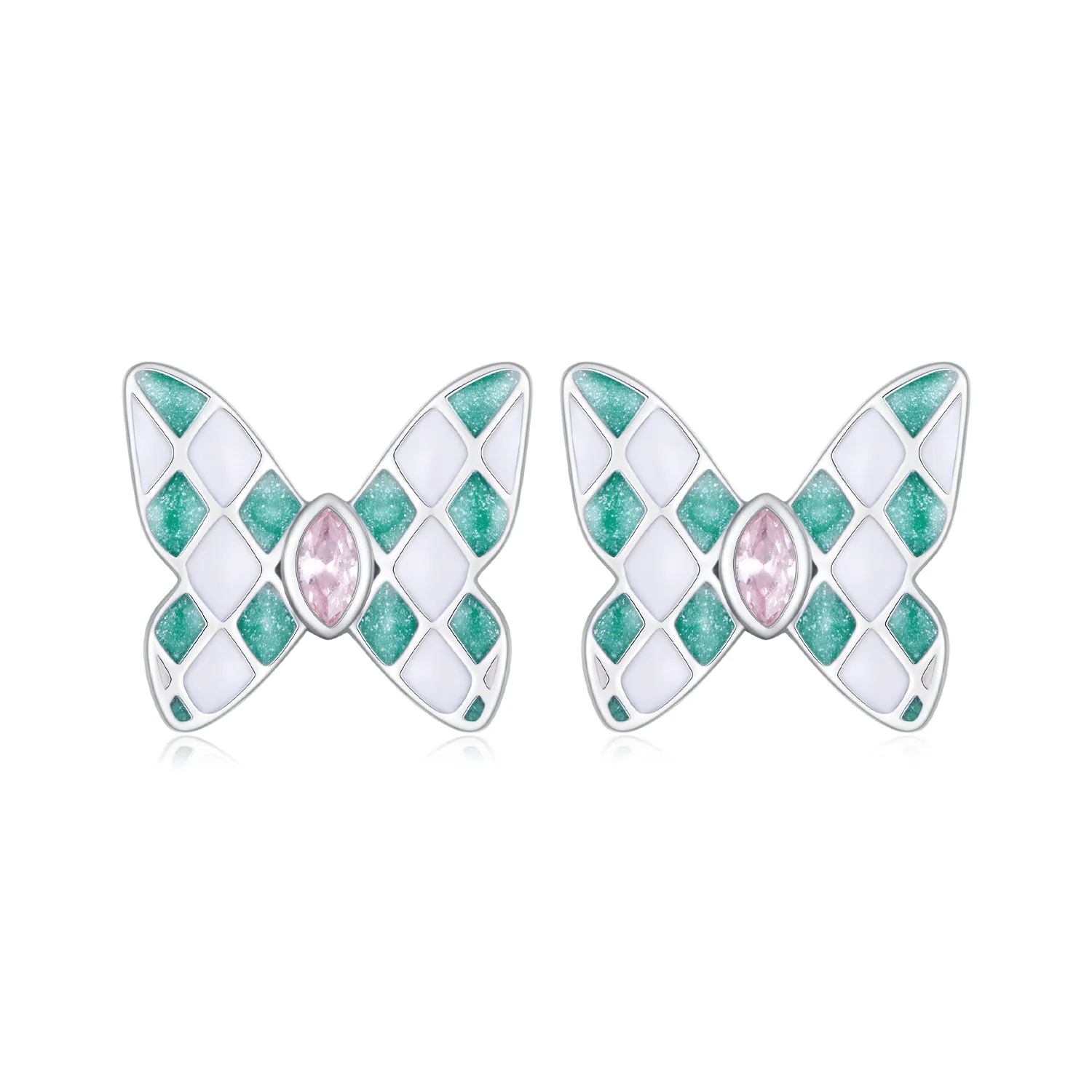 pandora style butterfly studs earrings sce1610