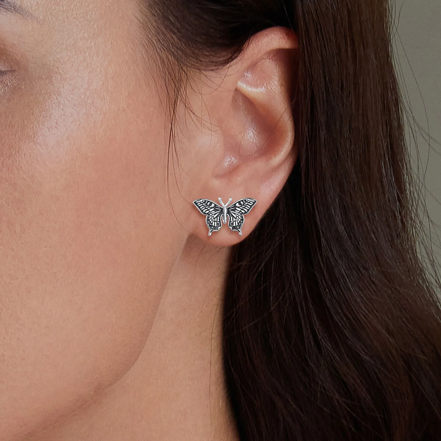 Pandora Style Butterfly Studs Earrings - SCE1637