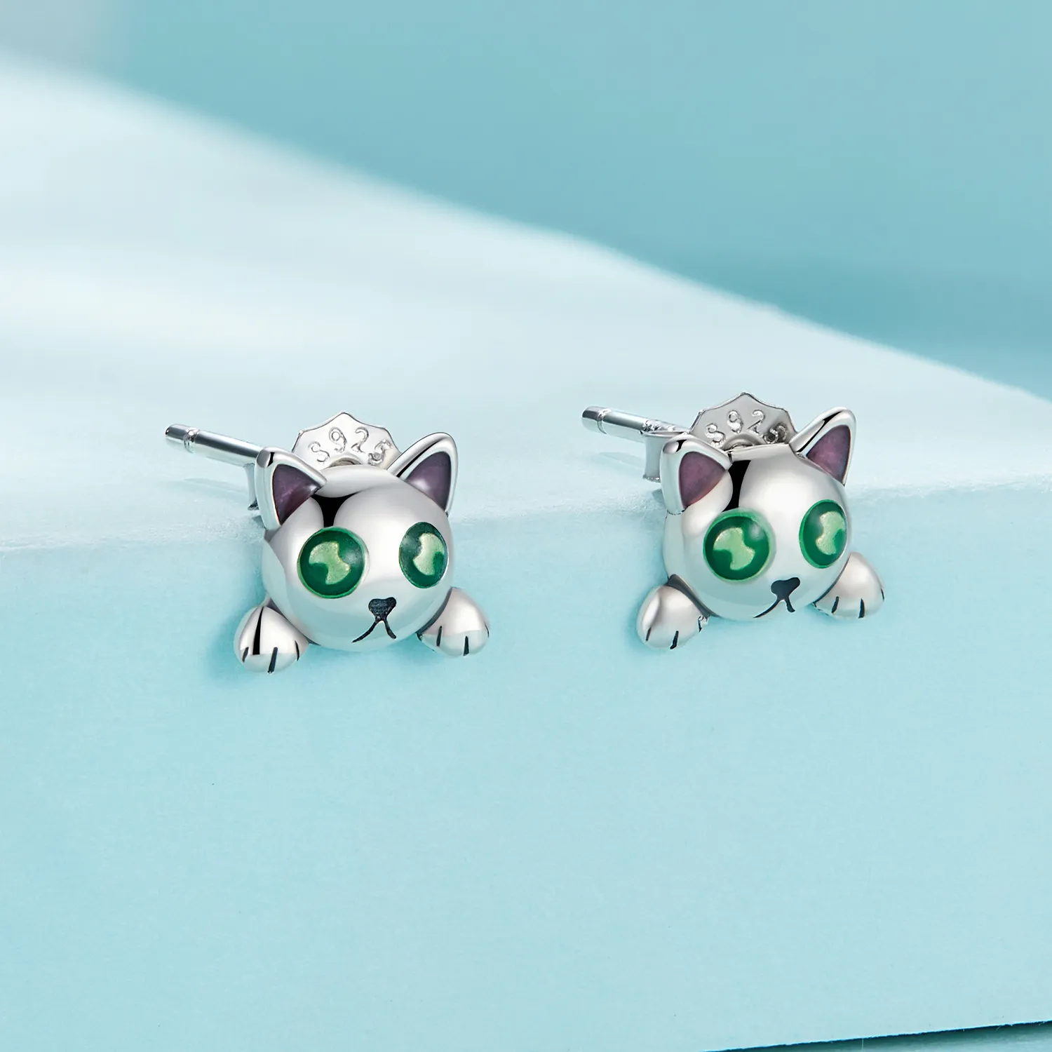 Pandora Style Cat Glow-In-The-Dark Studs Earrings - SCE1643