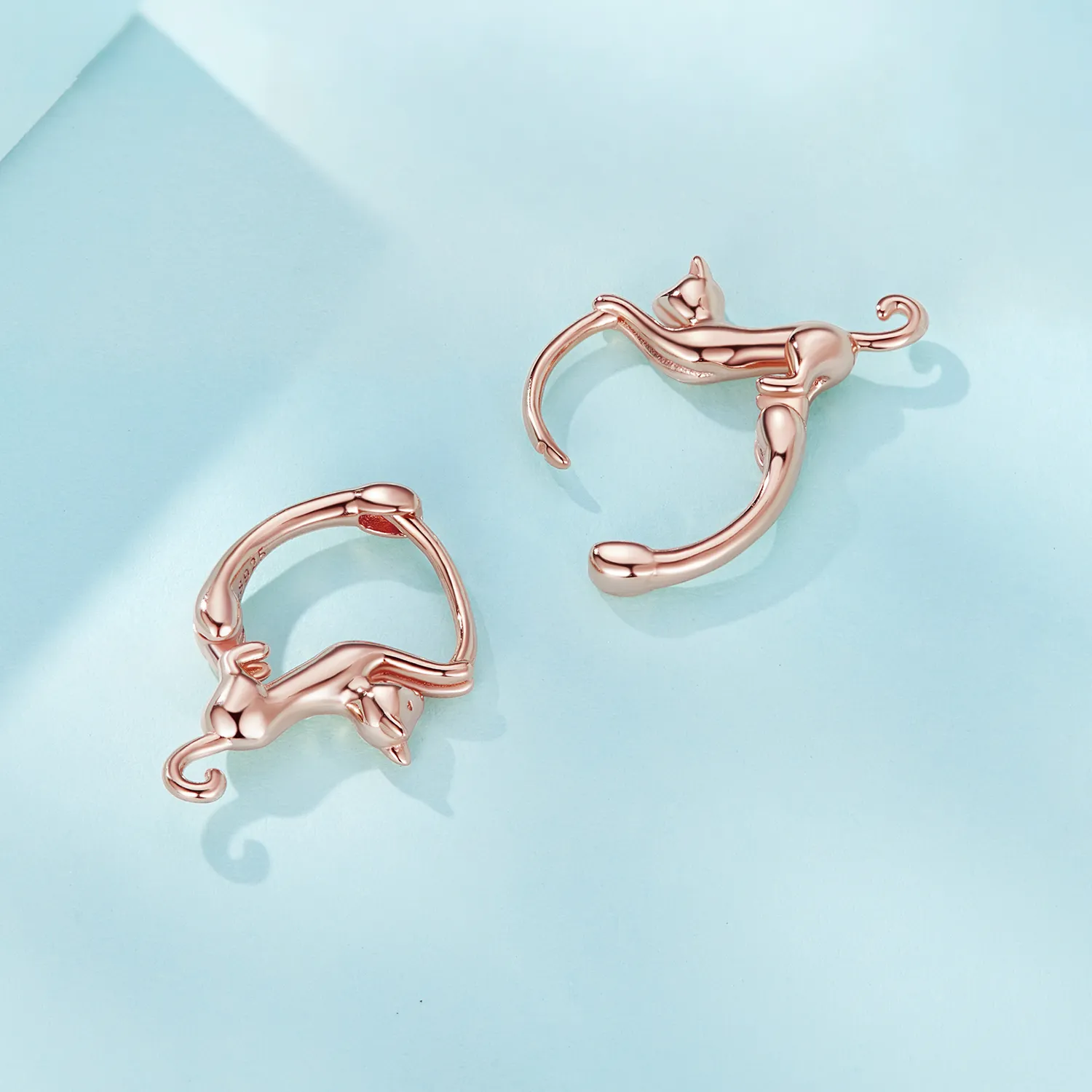 Pandora Style Cat Hoop Earrings - SCE1488-LC