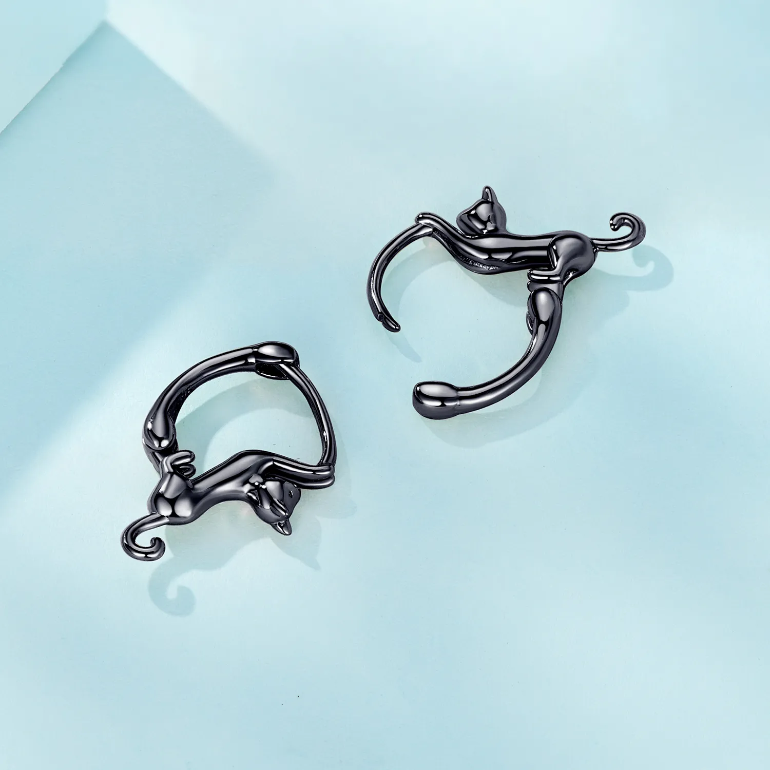 Pandora Style Cat Hoop Earrings - SCE1488-LD