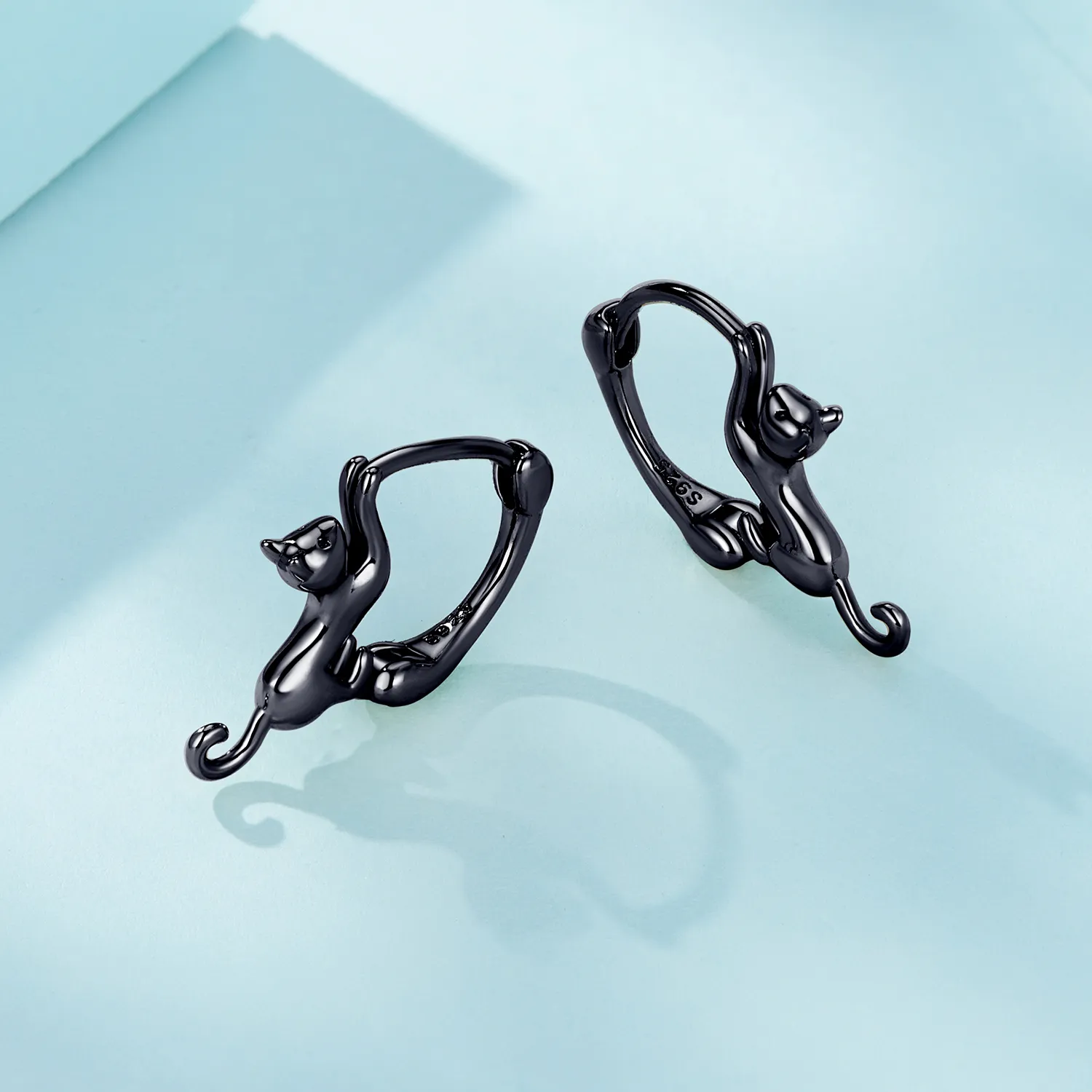 Pandora Style Cat Hoop Earrings - SCE1488-LD