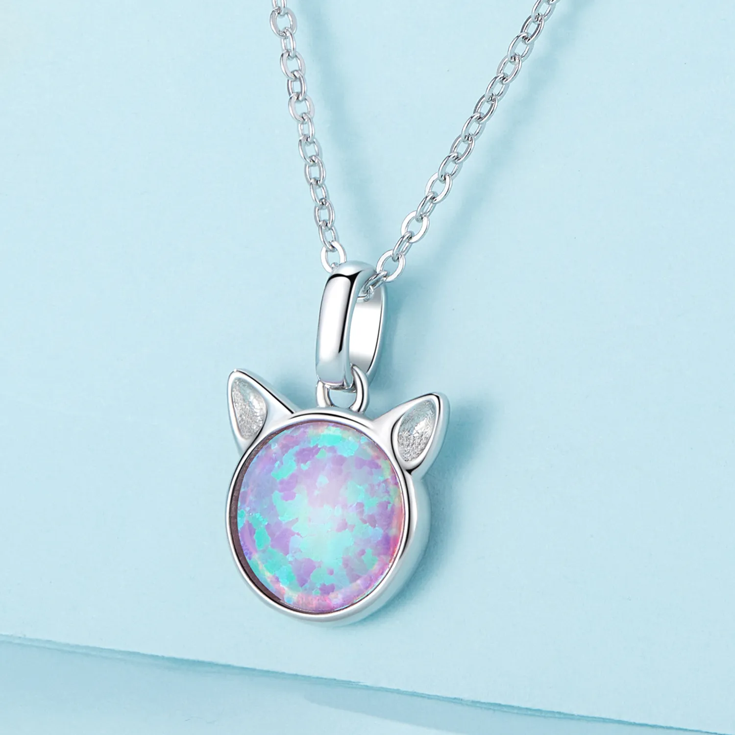 Pandora Style Cat Opal Necklace - SCN496