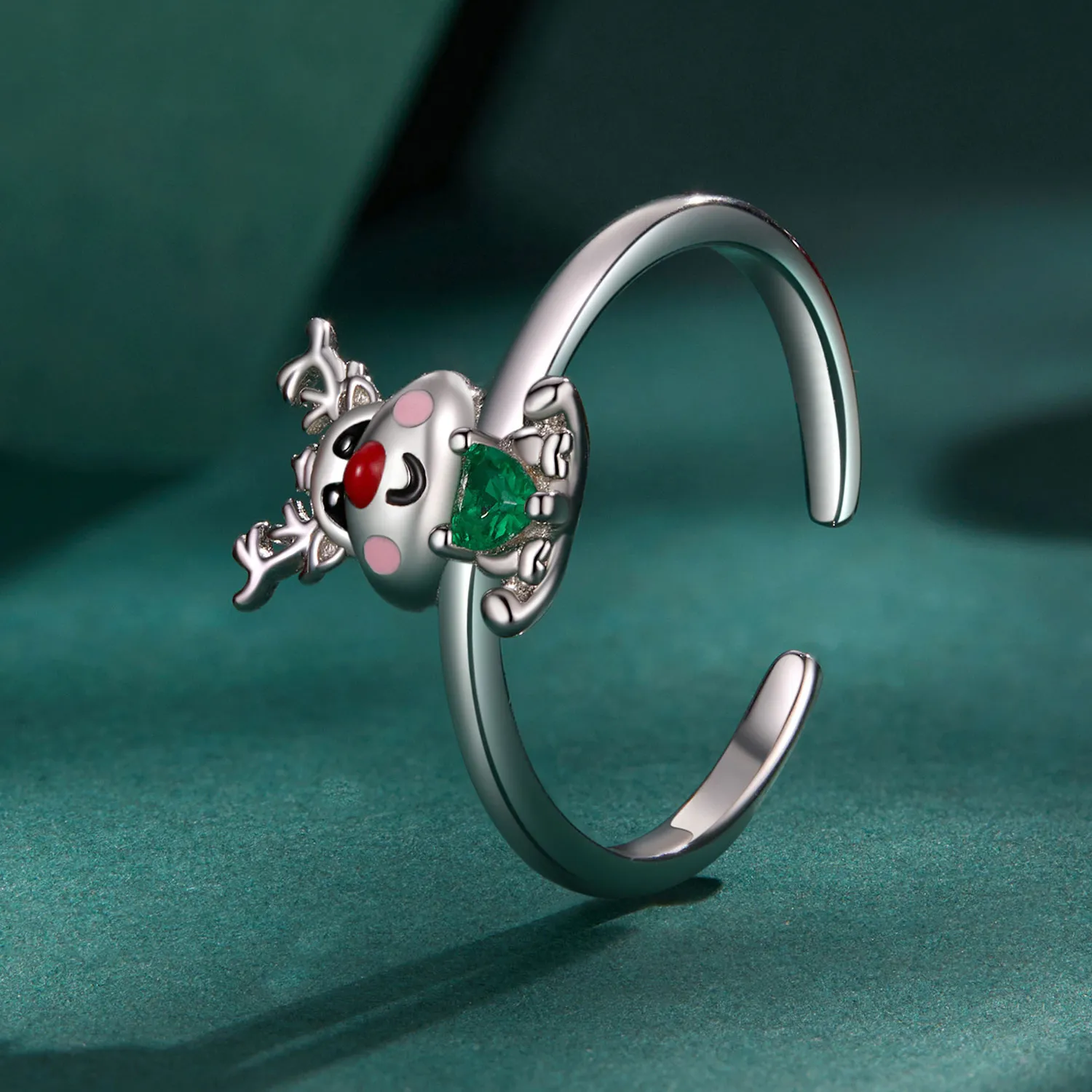 Pandora Style Christmas Reindeer Open Ring - BSR493-E