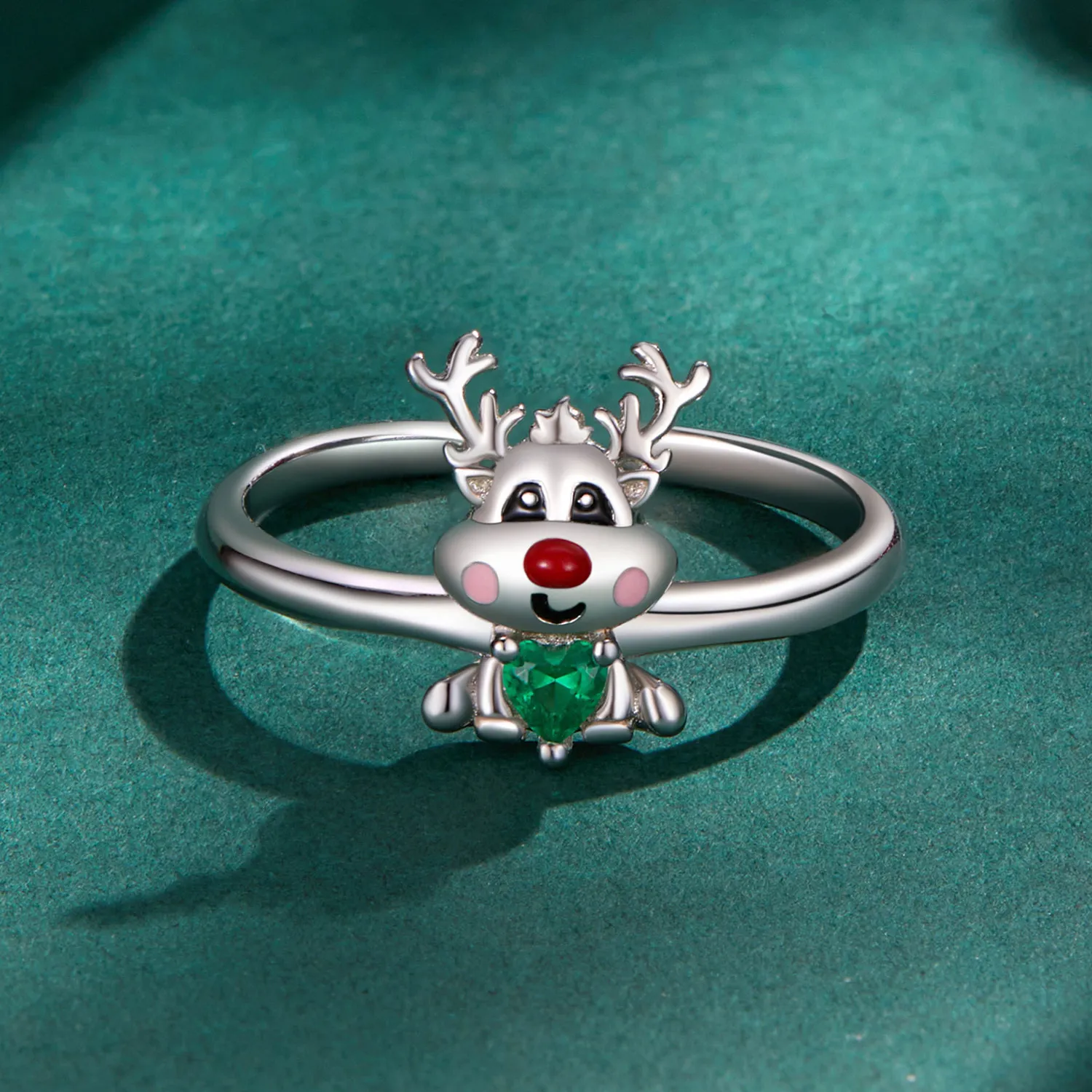 Pandora Style Christmas Reindeer Open Ring - BSR493-E