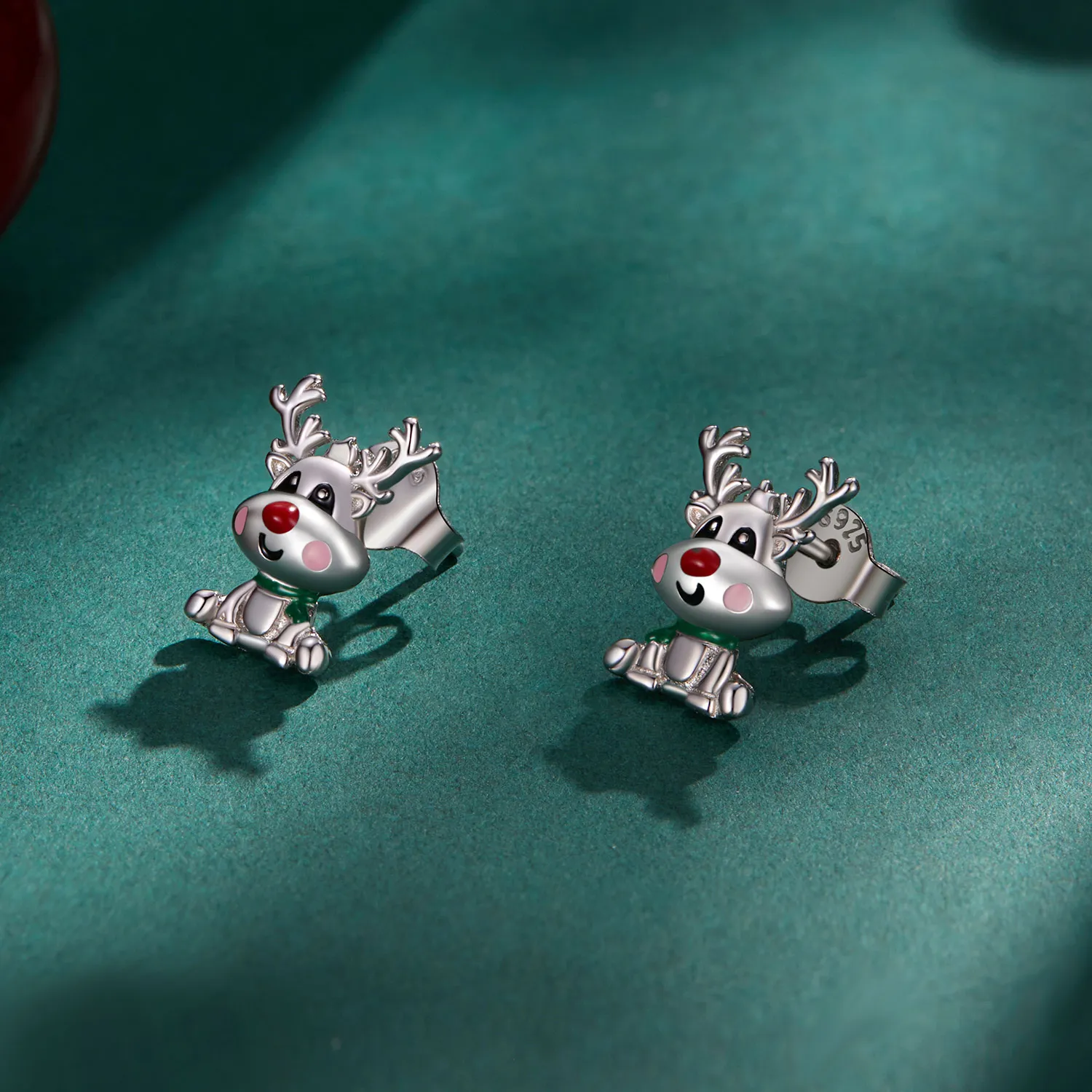 Pandora Style Christmas Reindeer Studs Earrings - BSE920