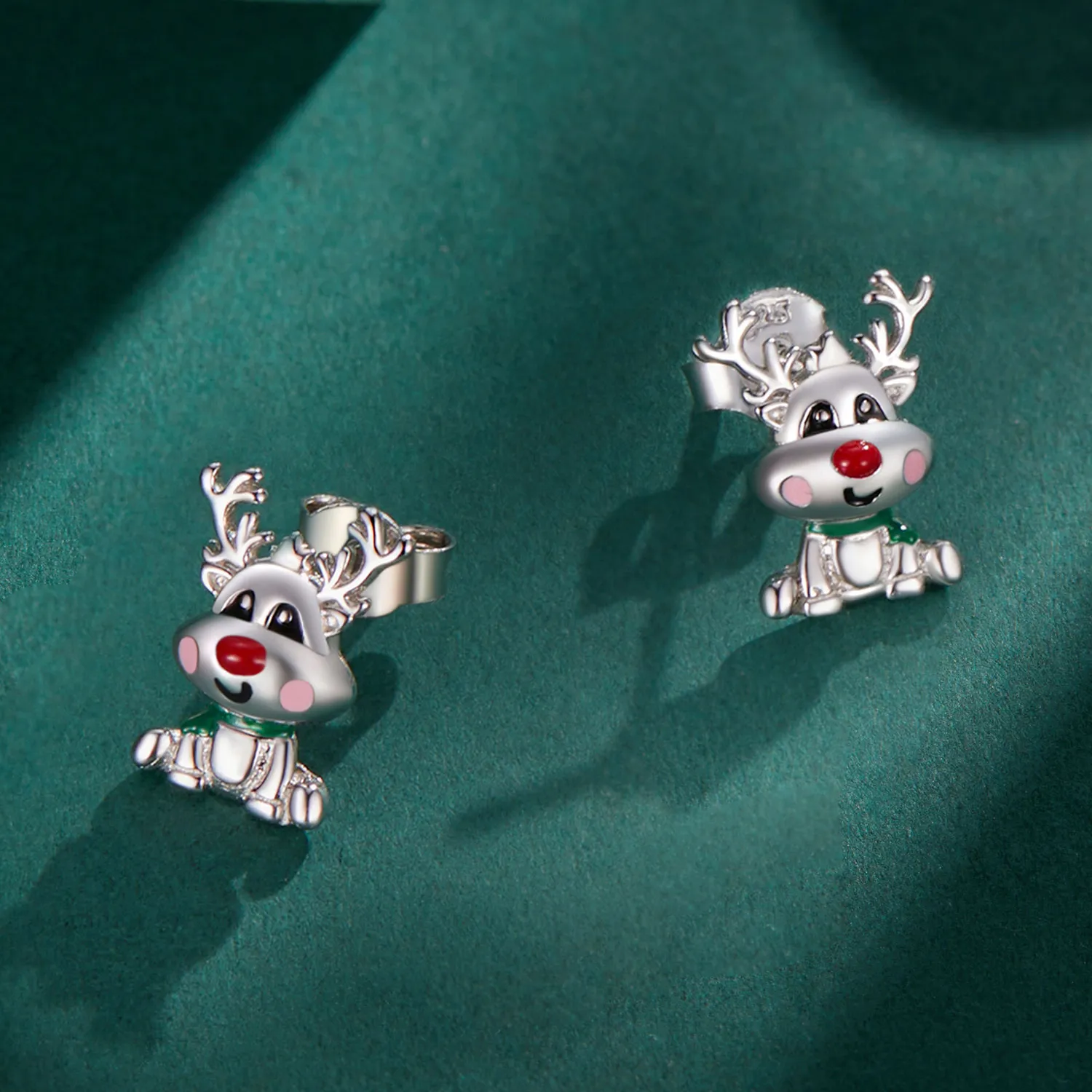 Pandora Style Christmas Reindeer Studs Earrings - BSE920