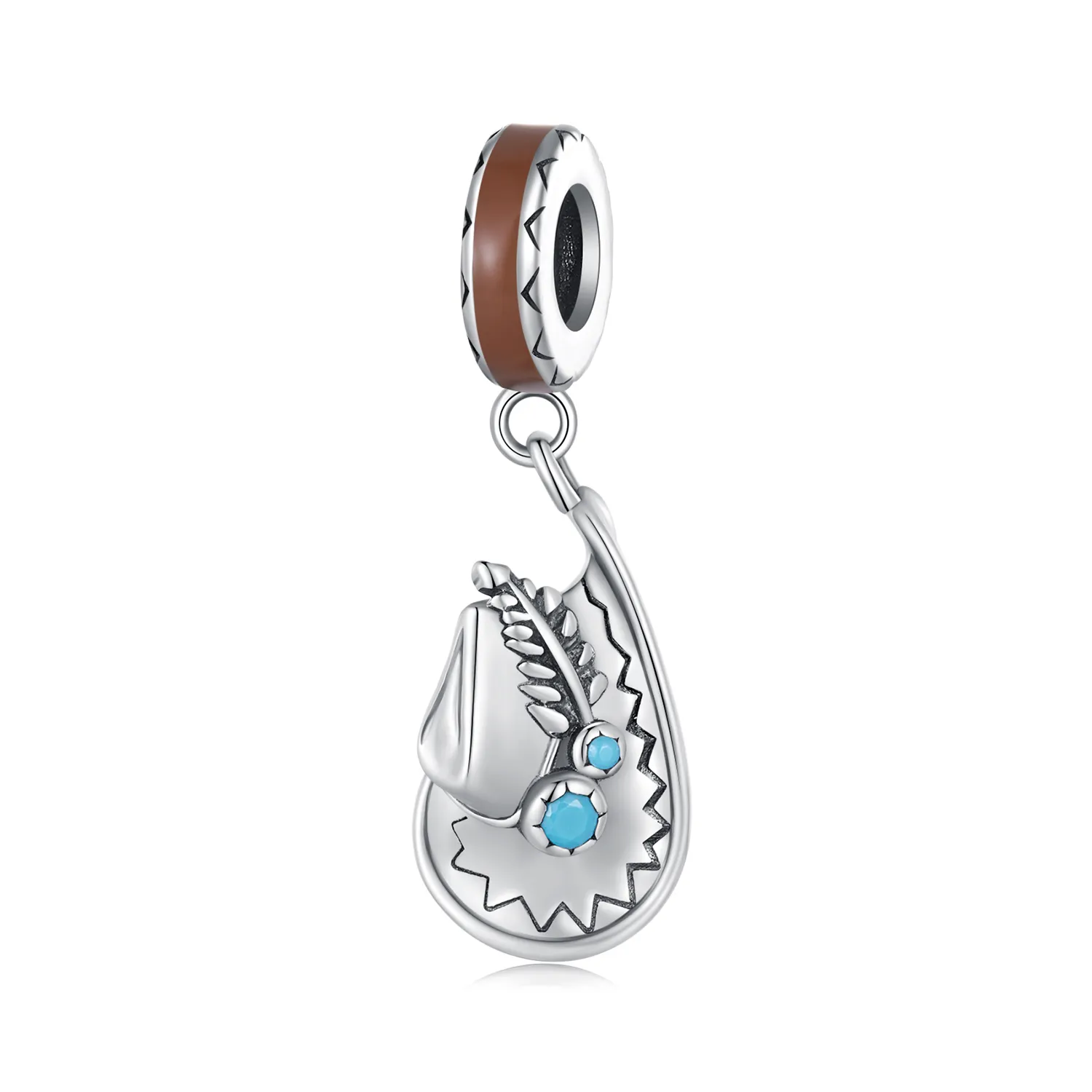 pandora style cowboy hat dangle scc2565