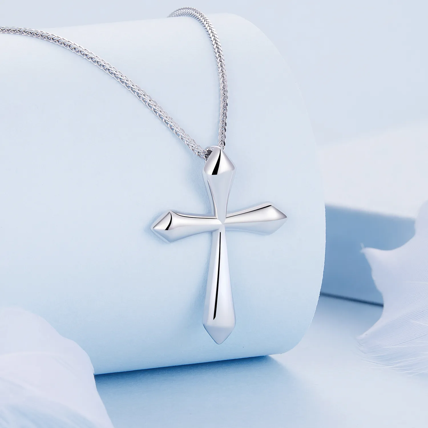 Pandora Style Cross Chopin Necklace - BSN304