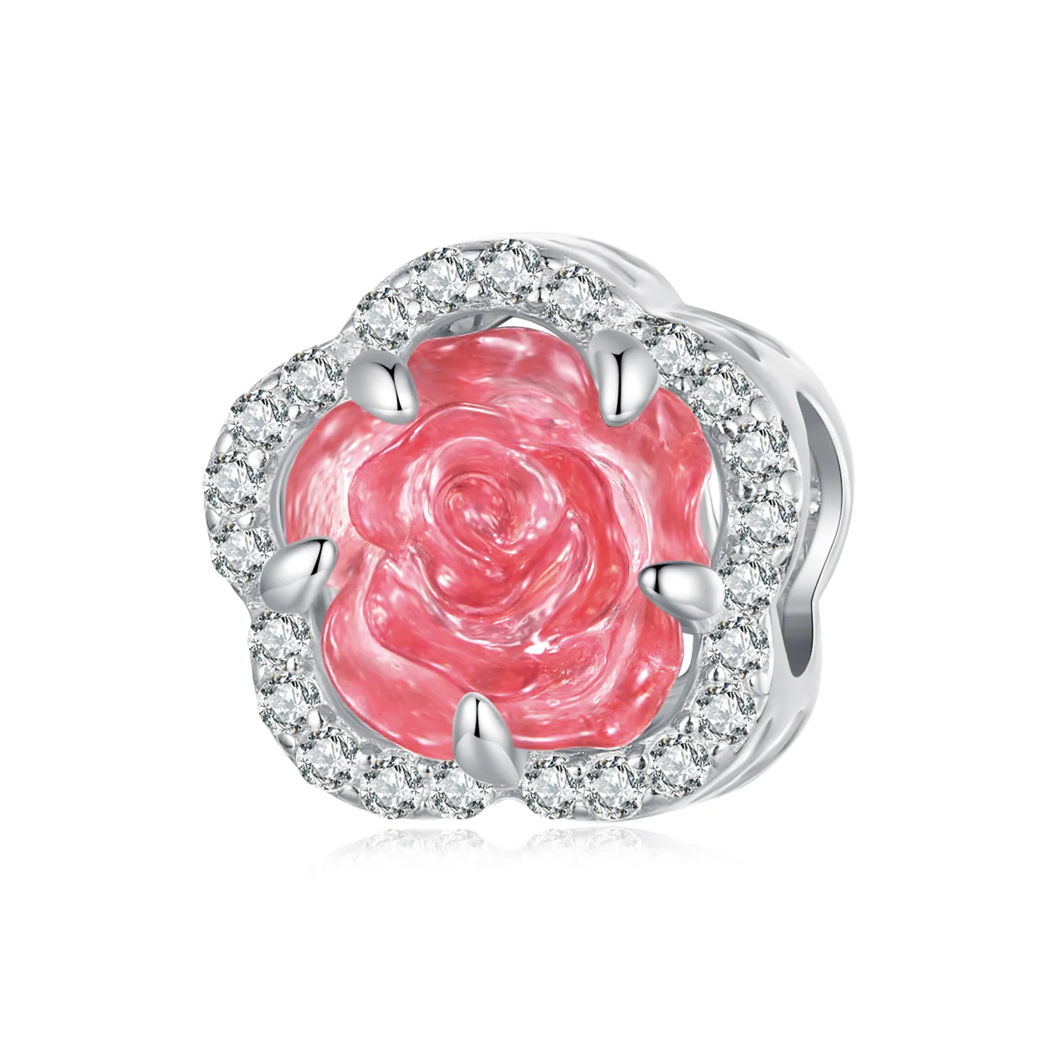 Pandora Style Crystal Rose Charm - BSC904