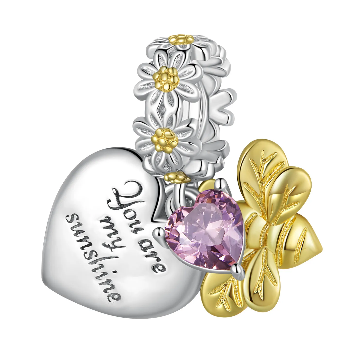 Pandora Style Daisy Bee Charm - BSC816