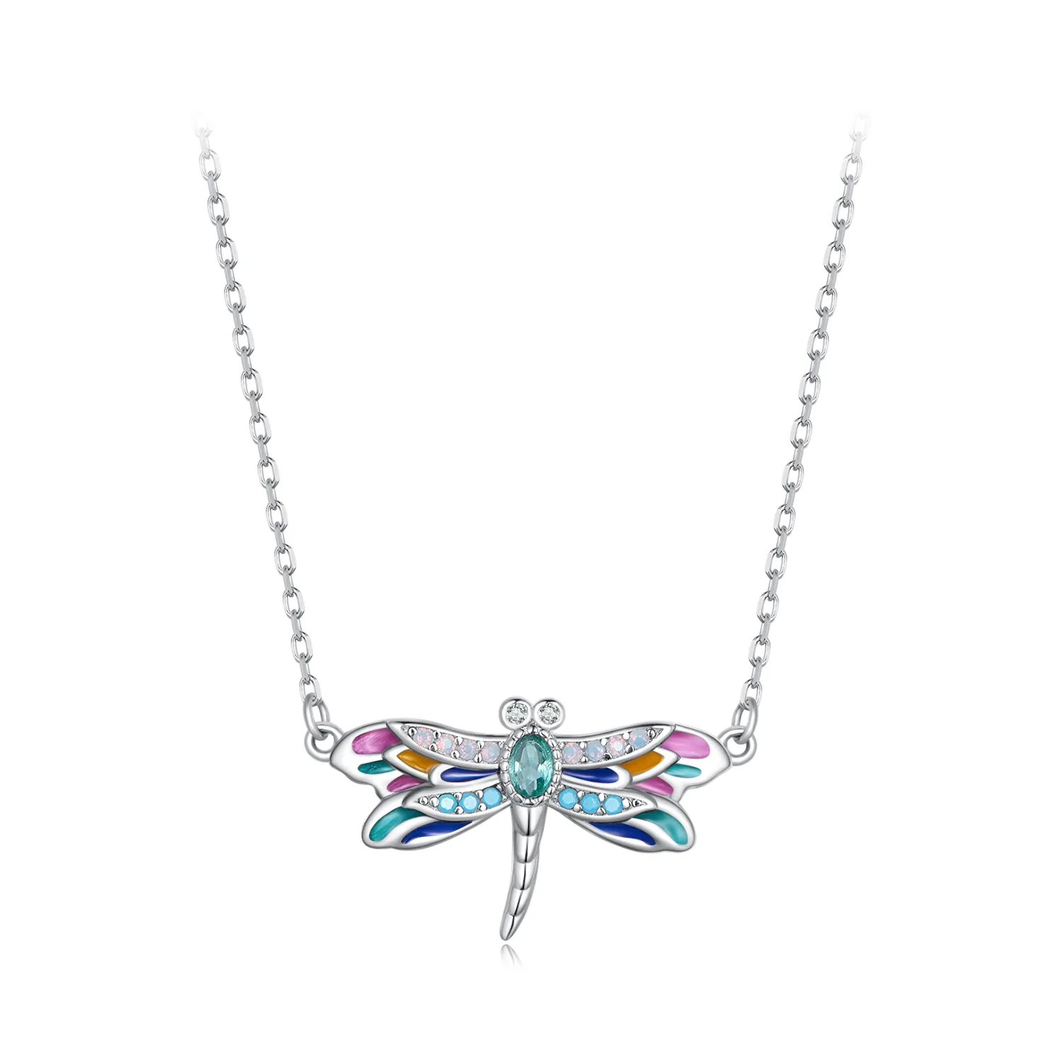 pandora style dragonfly necklace bsn348