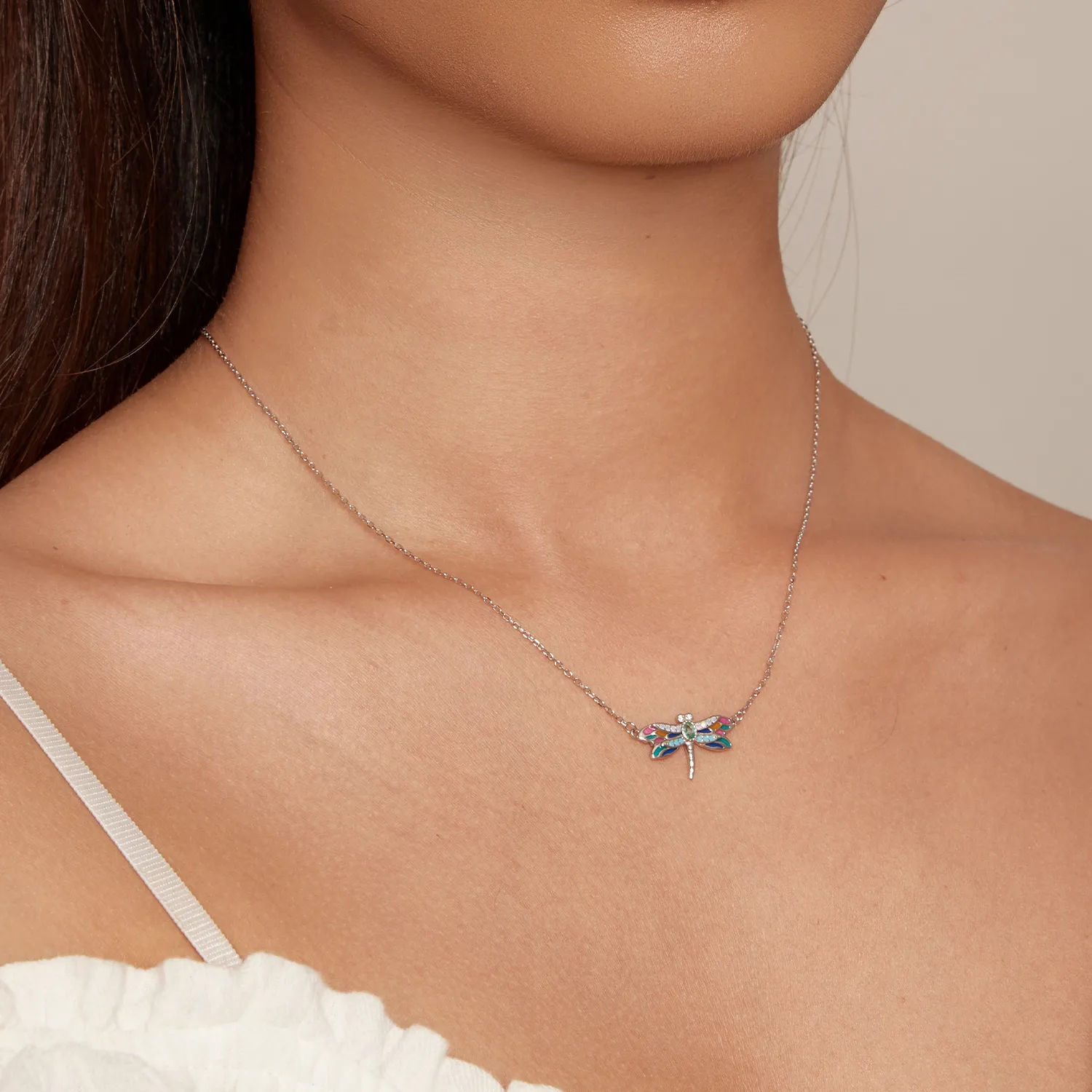 Pandora Style Dragonfly Necklace - BSN348