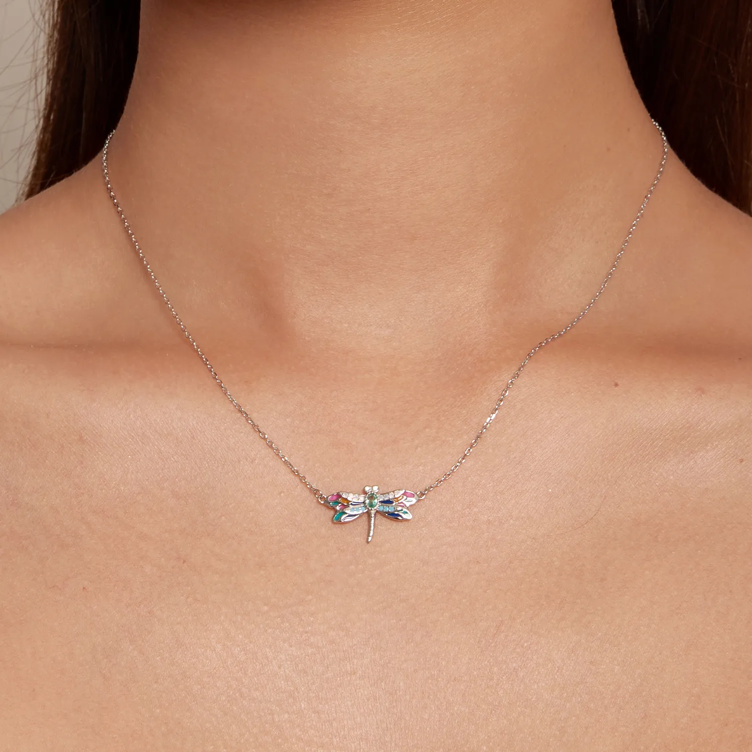 Pandora Style Dragonfly Necklace - BSN348