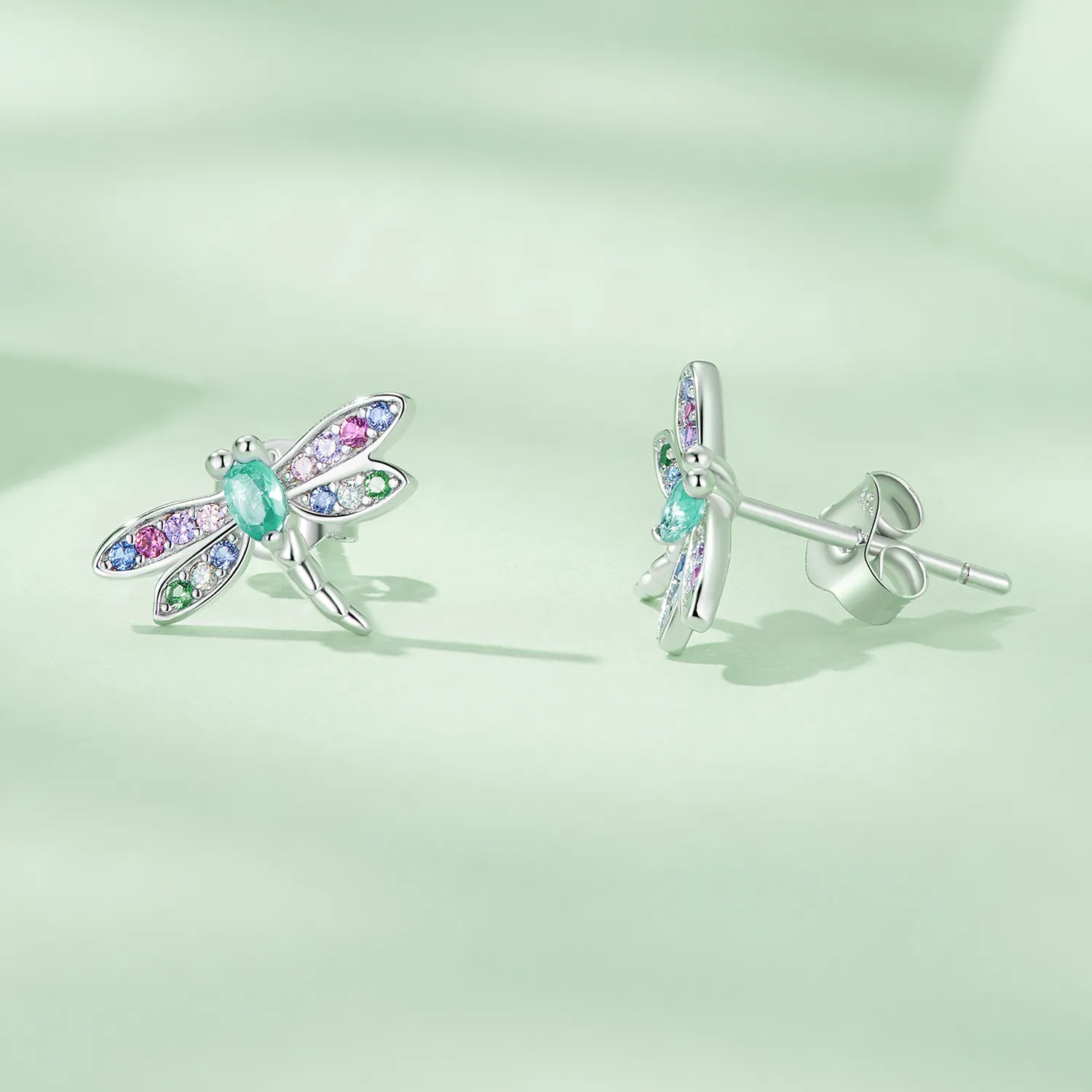 Pandora Style Dragonfly Studs Earrings - BSE795