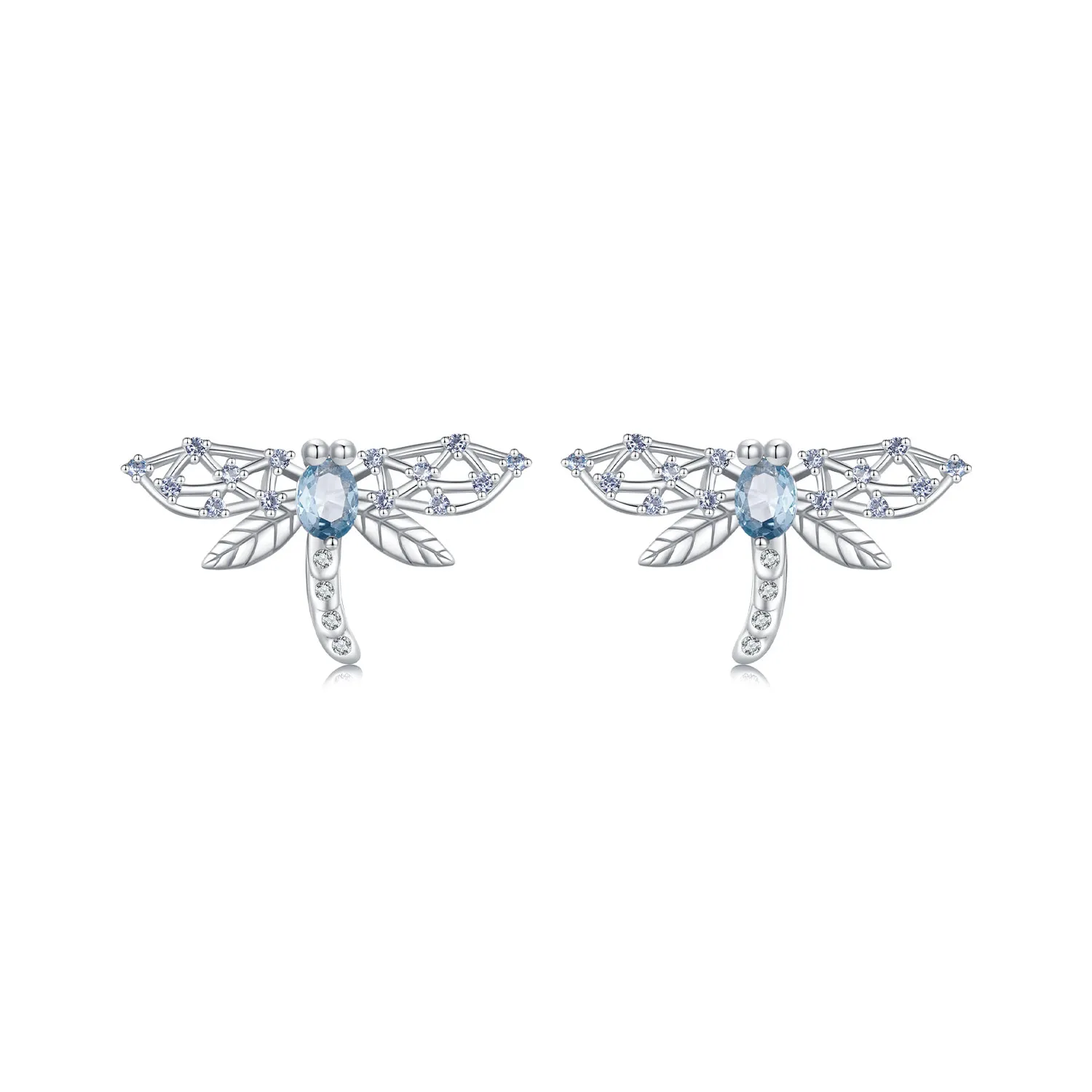 Pandora Style Dragonfly Studs Earrings - BSE874