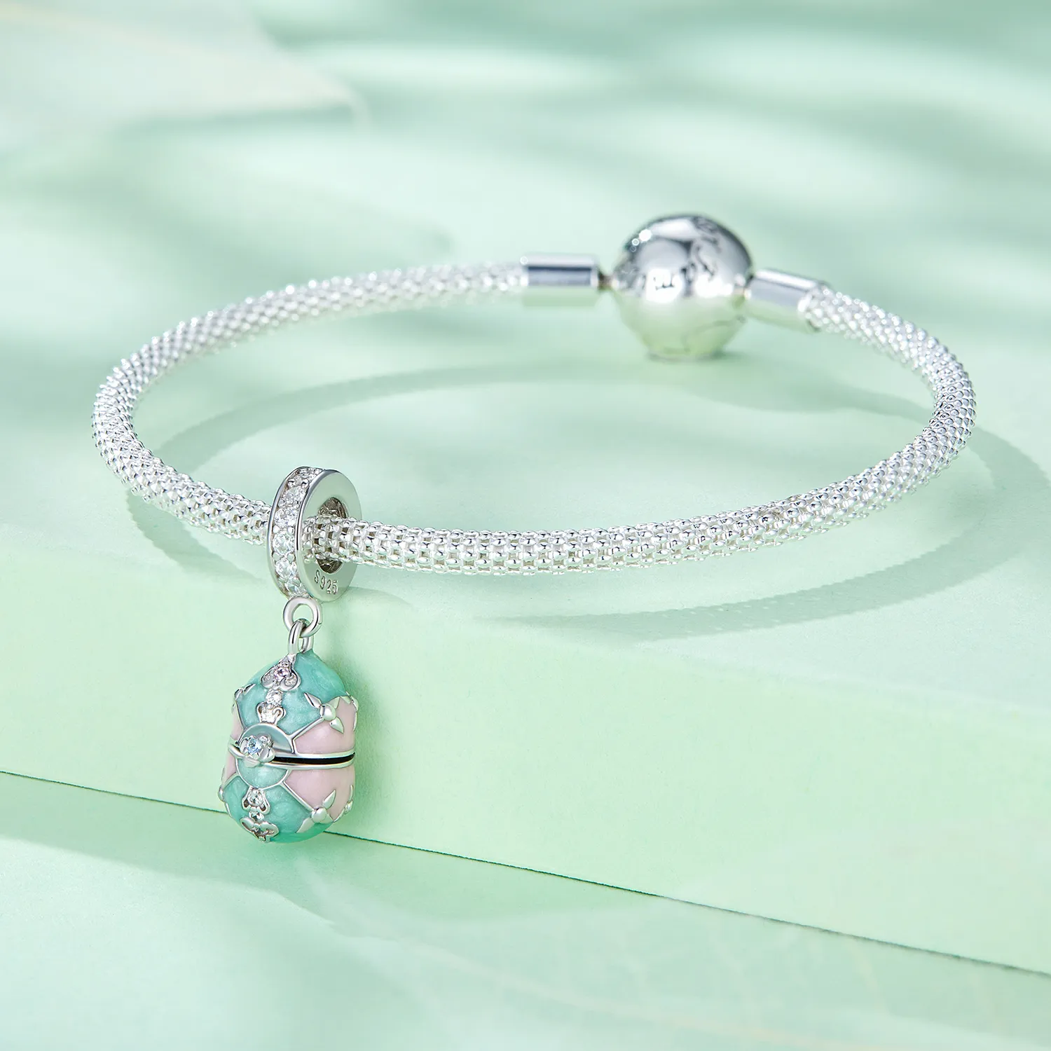 Pandora Style Easter Egg Dangle - BSC779