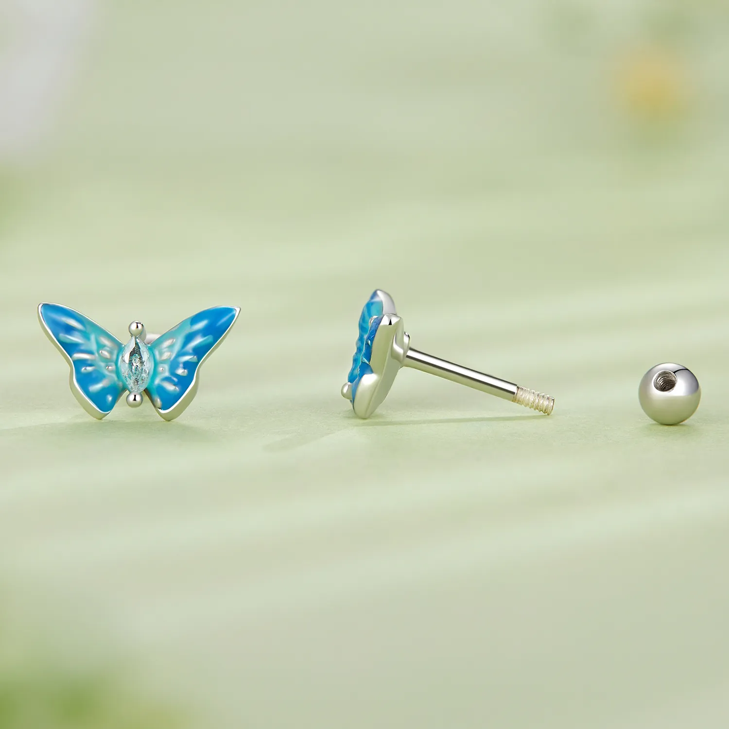 Pandora Style Exquisite Butterfly Studs Earrings - SCE1571