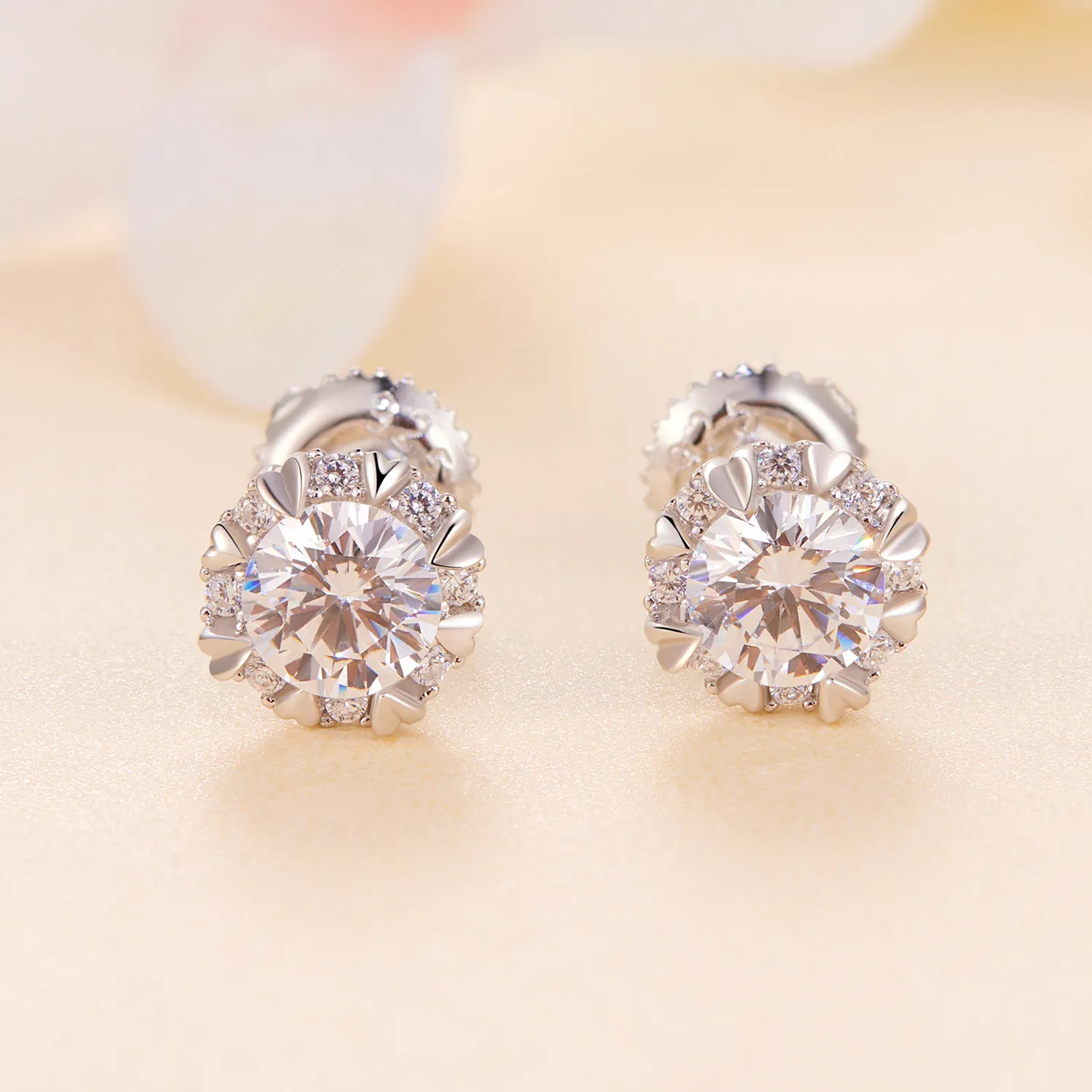 Pandora Style Exquisite Moissanite Studs Earrings(Two Certificates) - MSE017