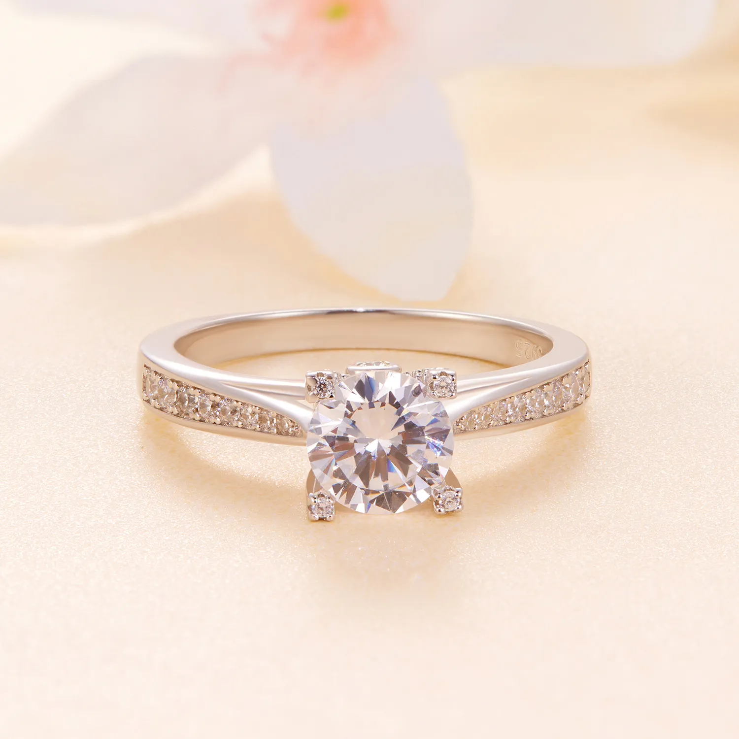 Pandora Style Exquisite Moissanite Wedding Ring - MSR026